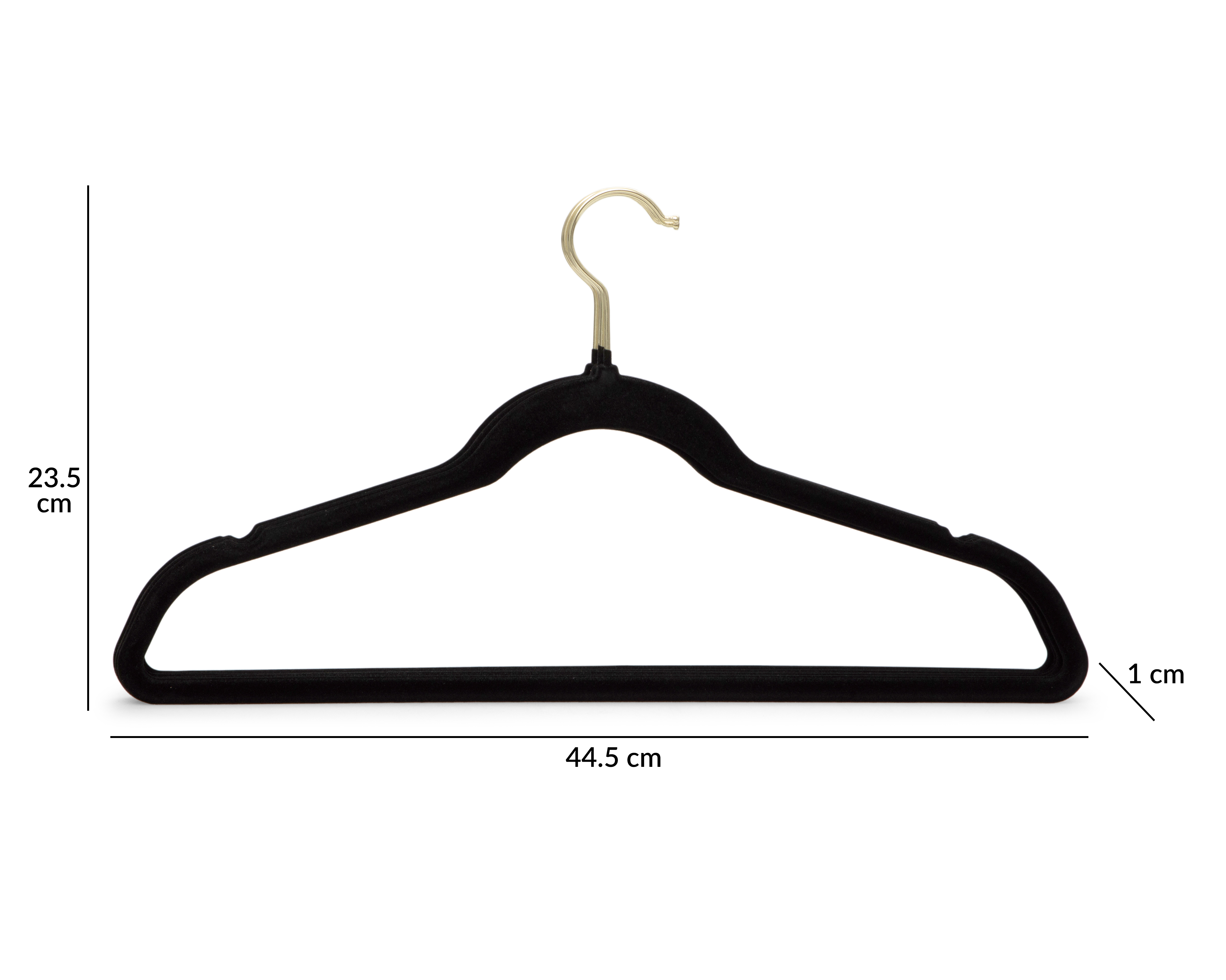 Foto 6 pulgar | Foto 5 | Gancho para Ropa de Velvet +Simple Negro 50 Piezas