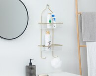 Organizador de Regadera de Plástico +Simple Bali Dorado