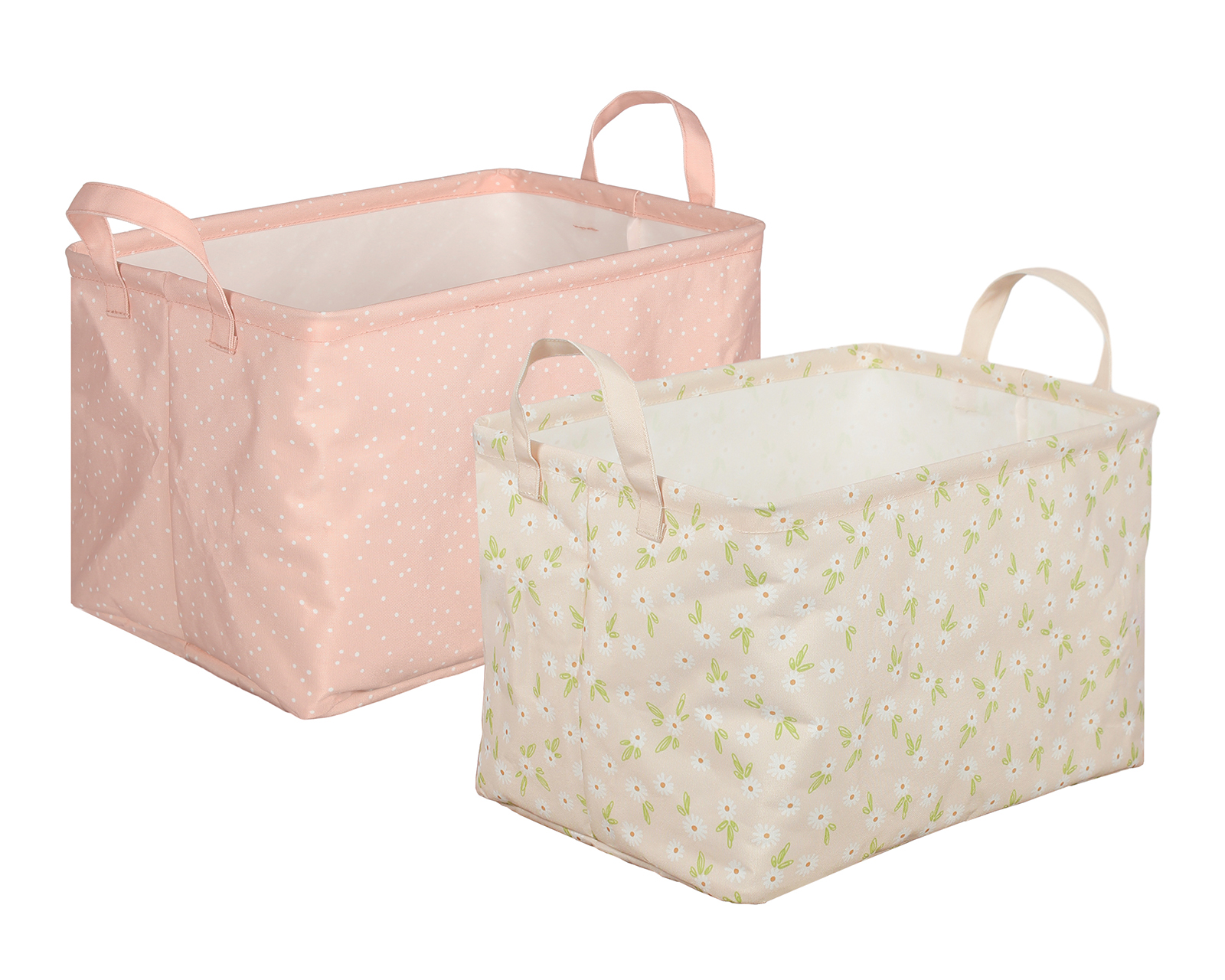 Foto 2 pulgar | Foto 1 | Canasta de Almacenamiento de Poliéster +Simple Giselle con Asas 2 Piezas
