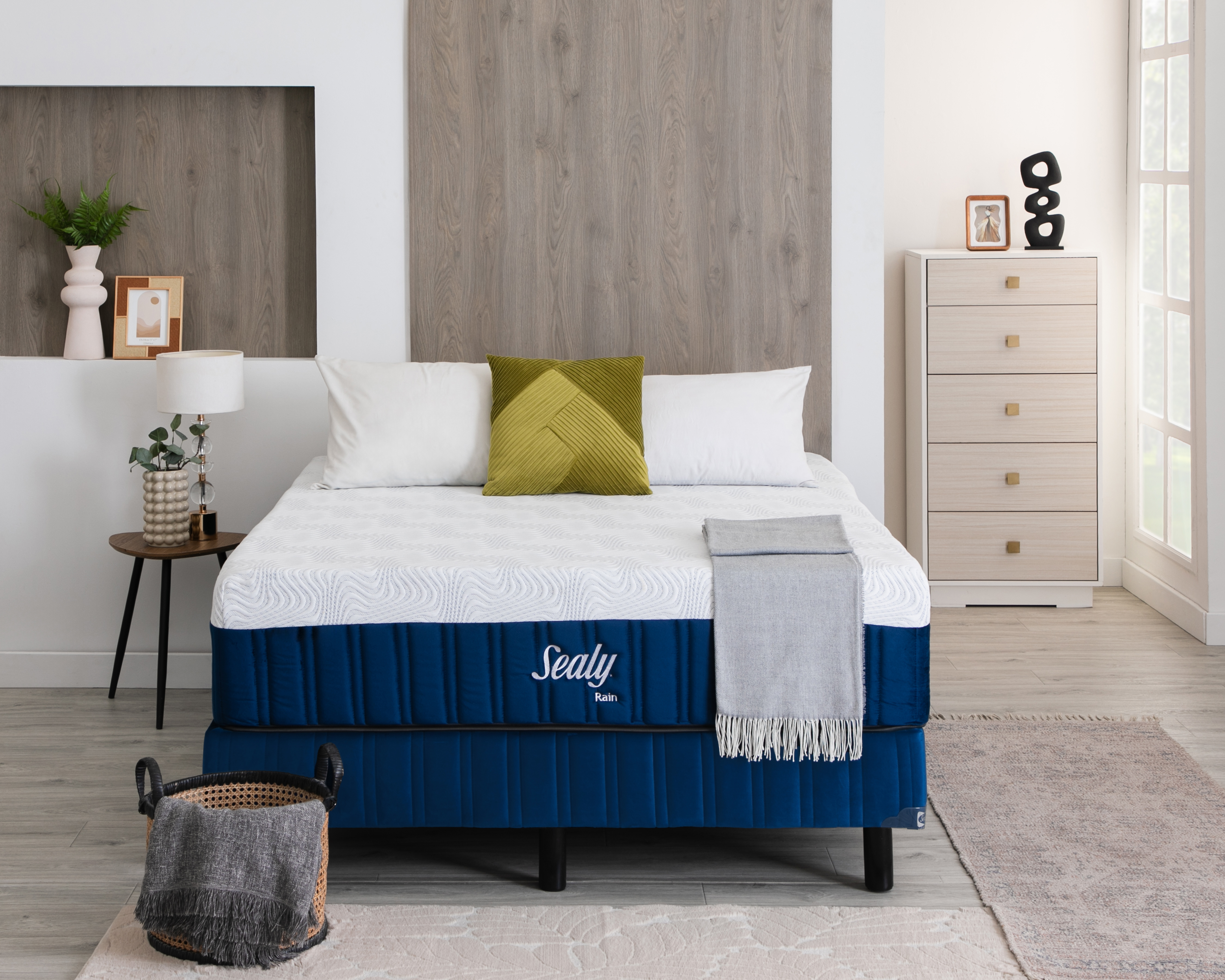 Foto 2 pulgar | Foto 1 | Juego de Colchón y Box Queen Size Sealy Rain