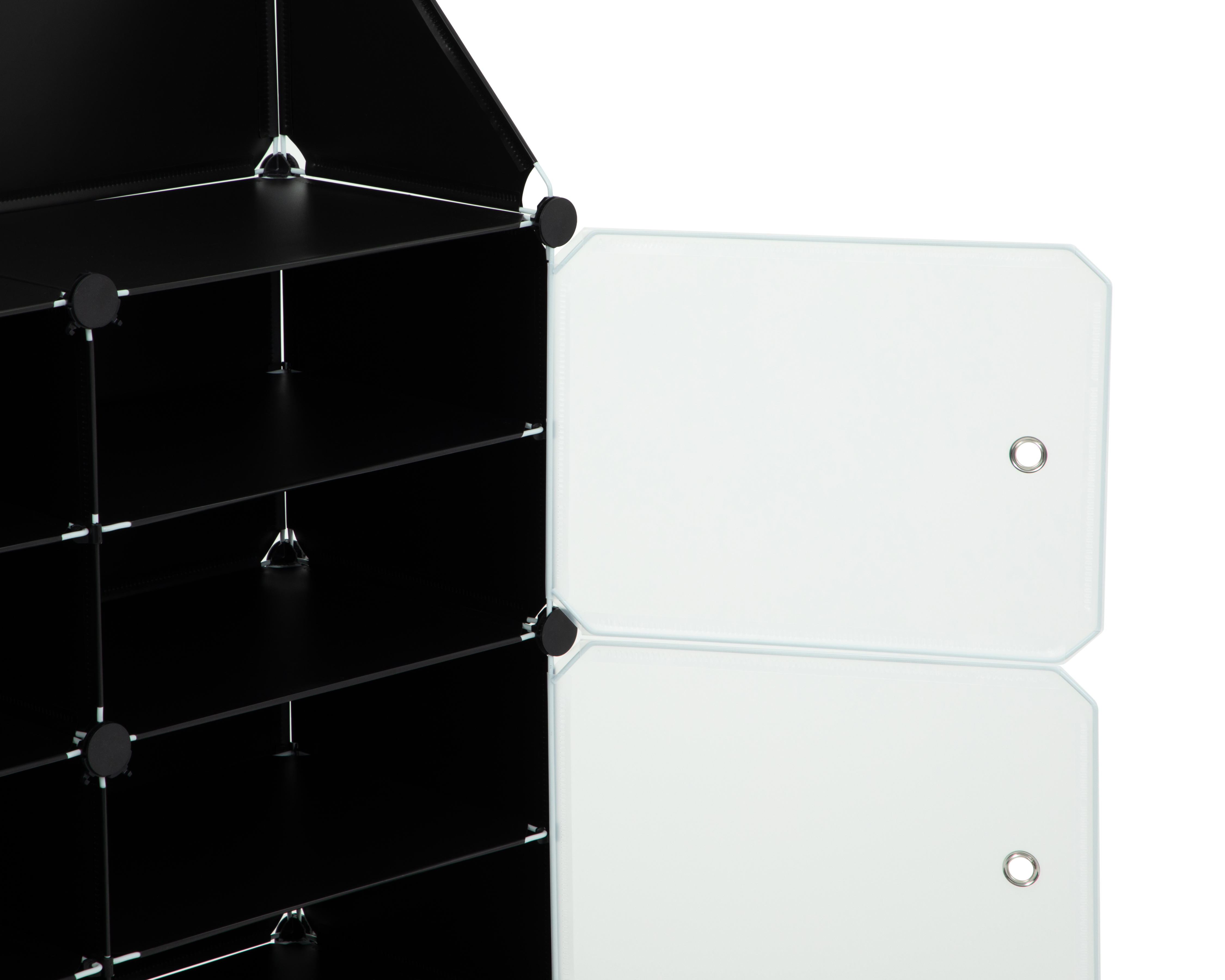 Foto 6 pulgar | Foto 5 | Zapatera de Polipropileno y Metal +Simple Kira Negra