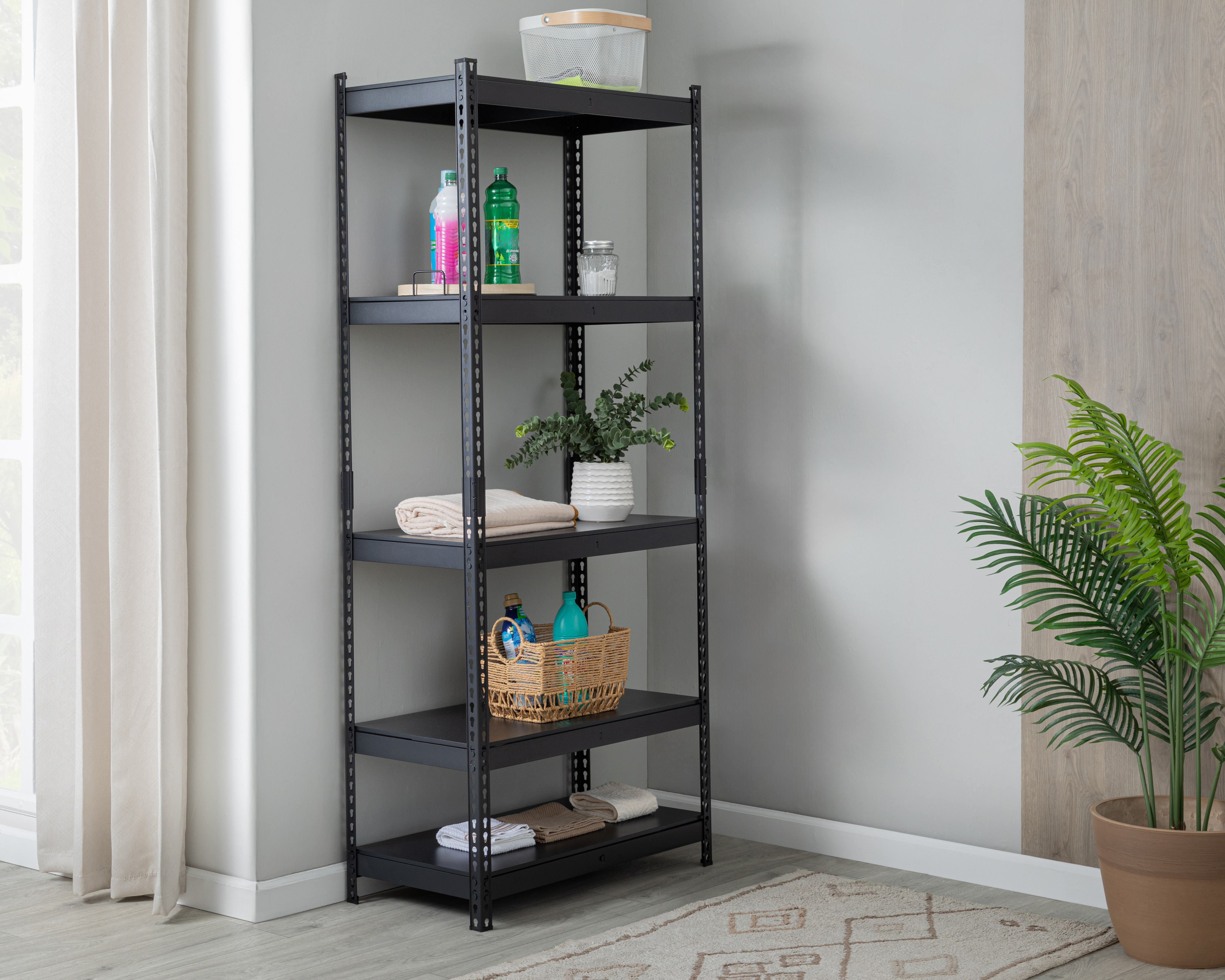 Estante de Metal +Simple Hercules Negro