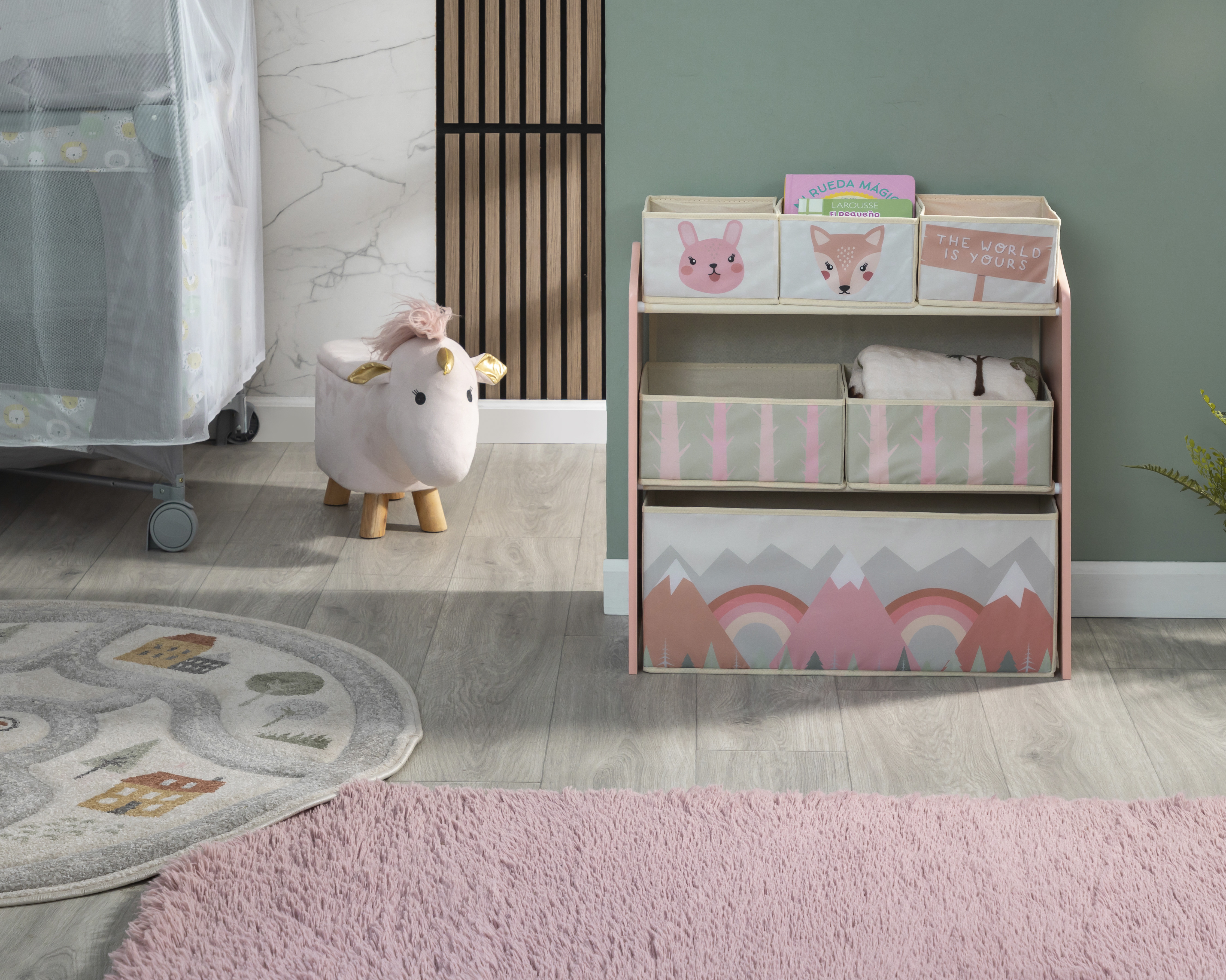 Juguetero Organizador +Simple Rosa