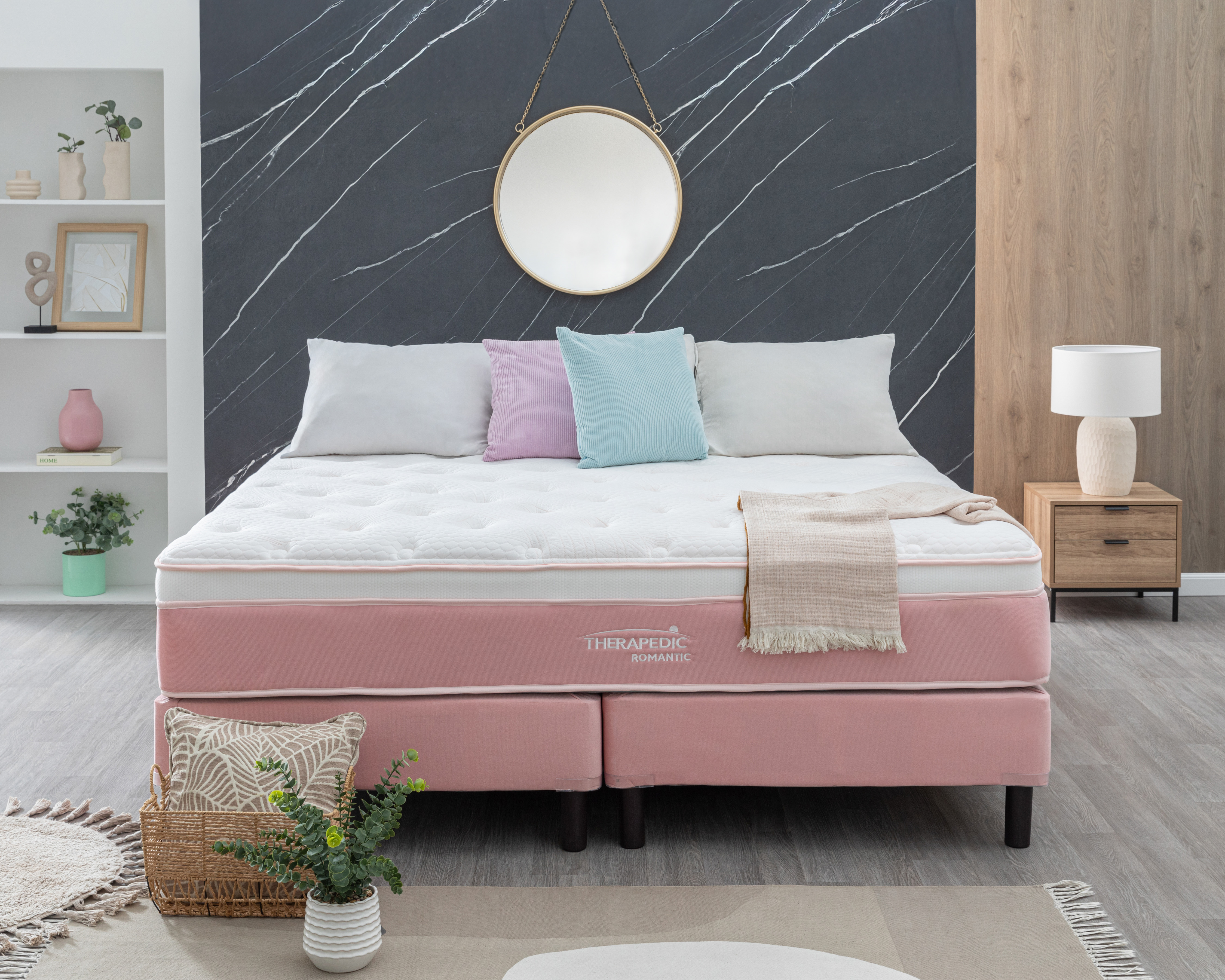 Juego de Colchón y Box King Size Therapedic Romantic