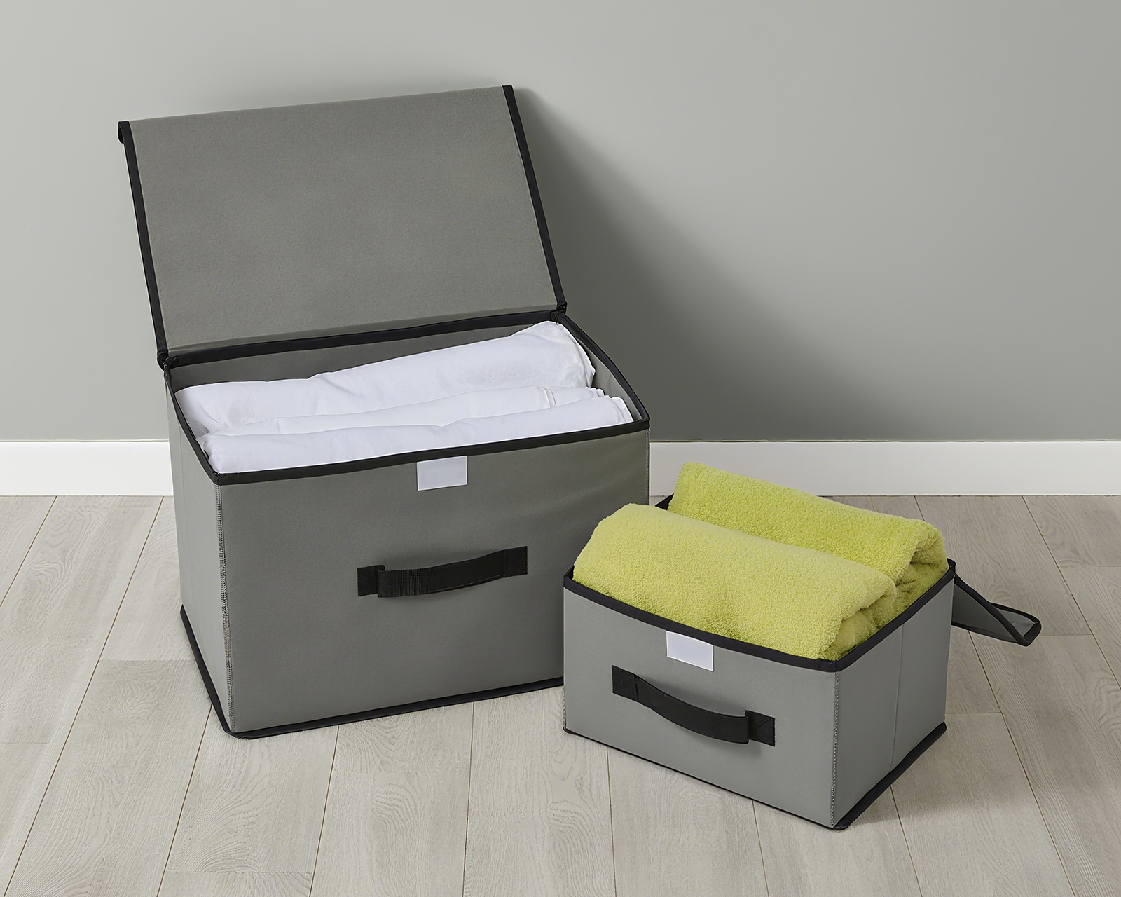 Foto 5 | Foto 5 | Caja de Almacenamiento de Tela +Simple Marina Gris 2 Piezas