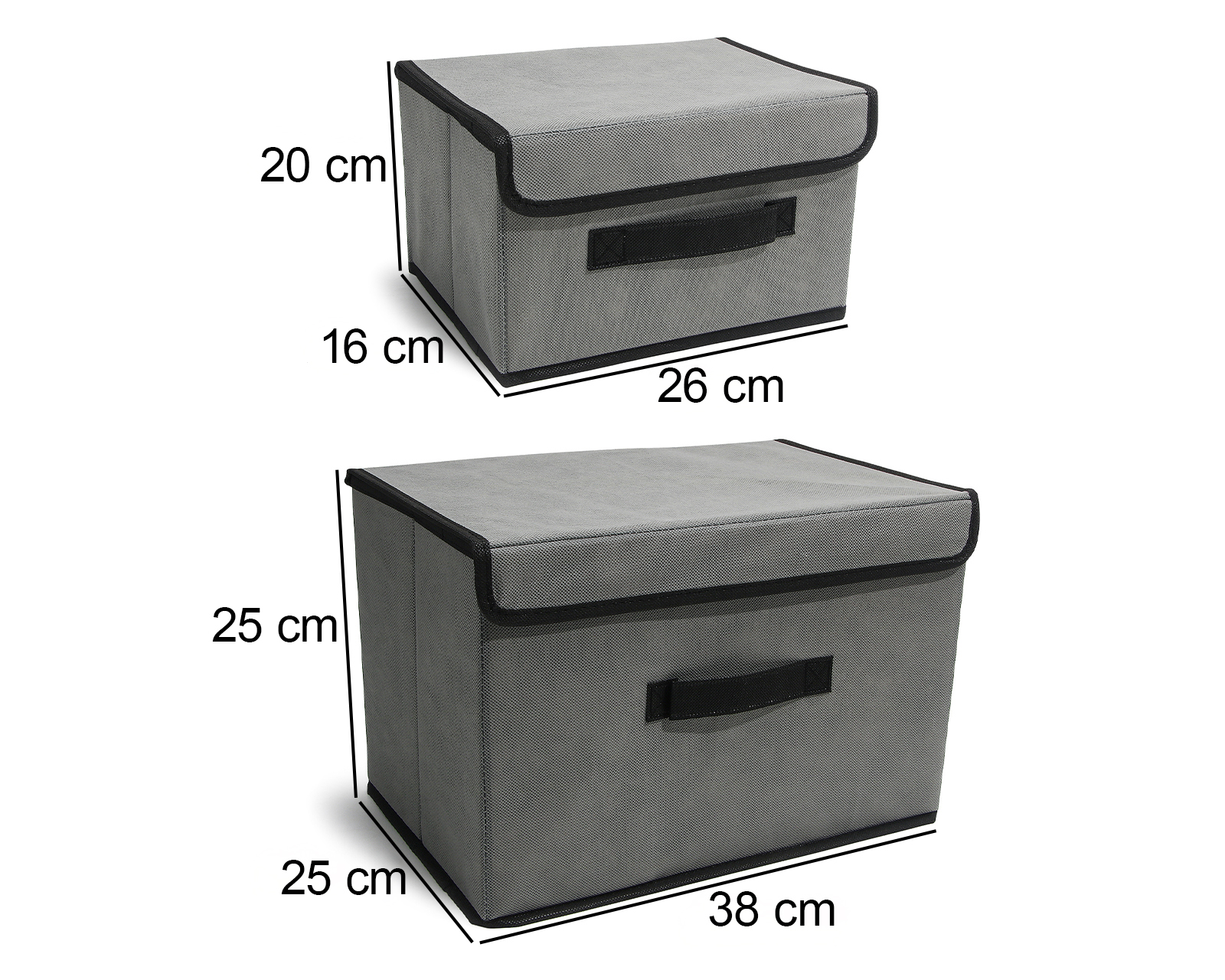 Foto 7 pulgar | Foto 6 | Caja de Almacenamiento de Tela +Simple Marina Gris 2 Piezas