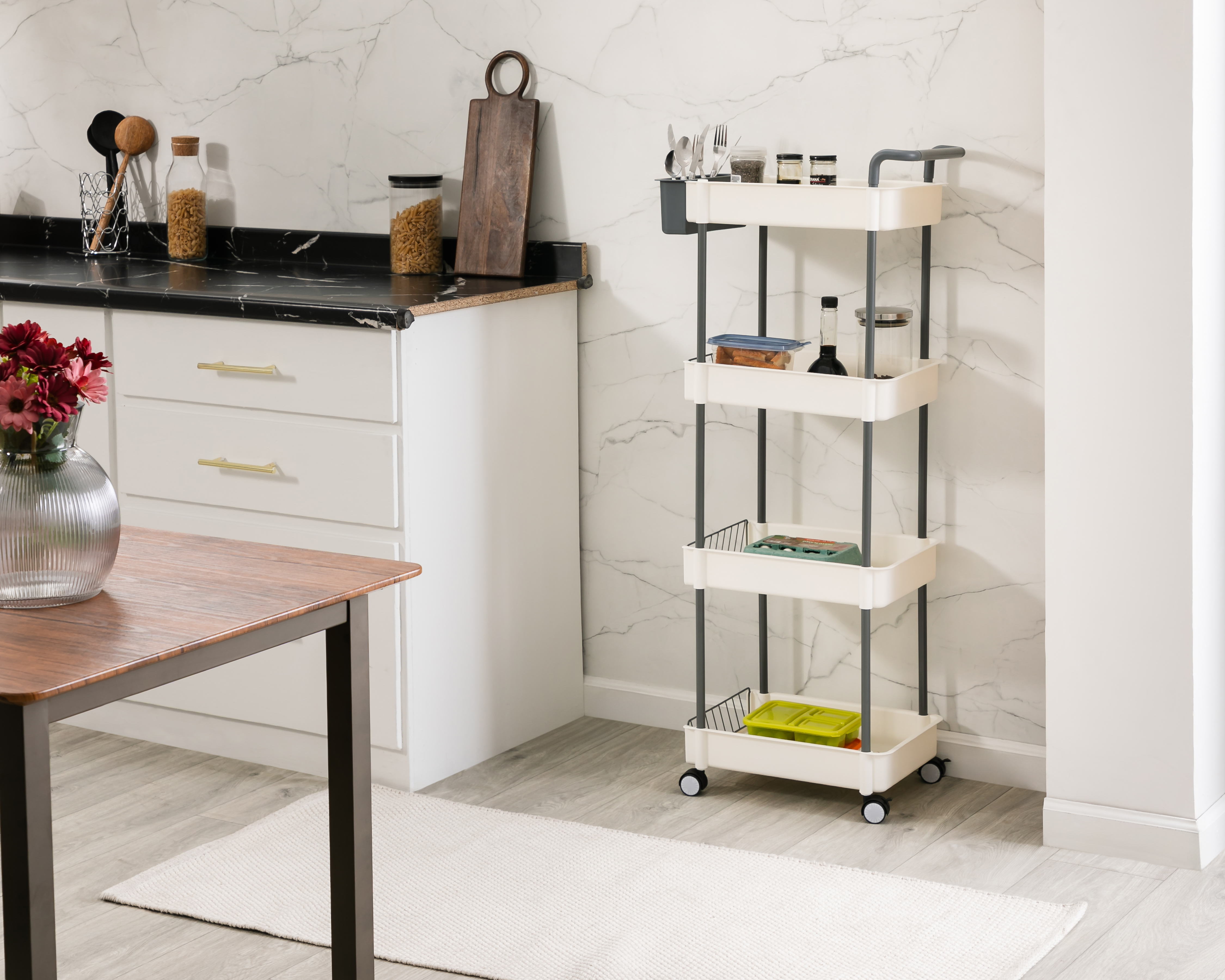 Foto 1 | Foto 1 | Carrito Multiusos de Plástico +Simple Jana Blanco