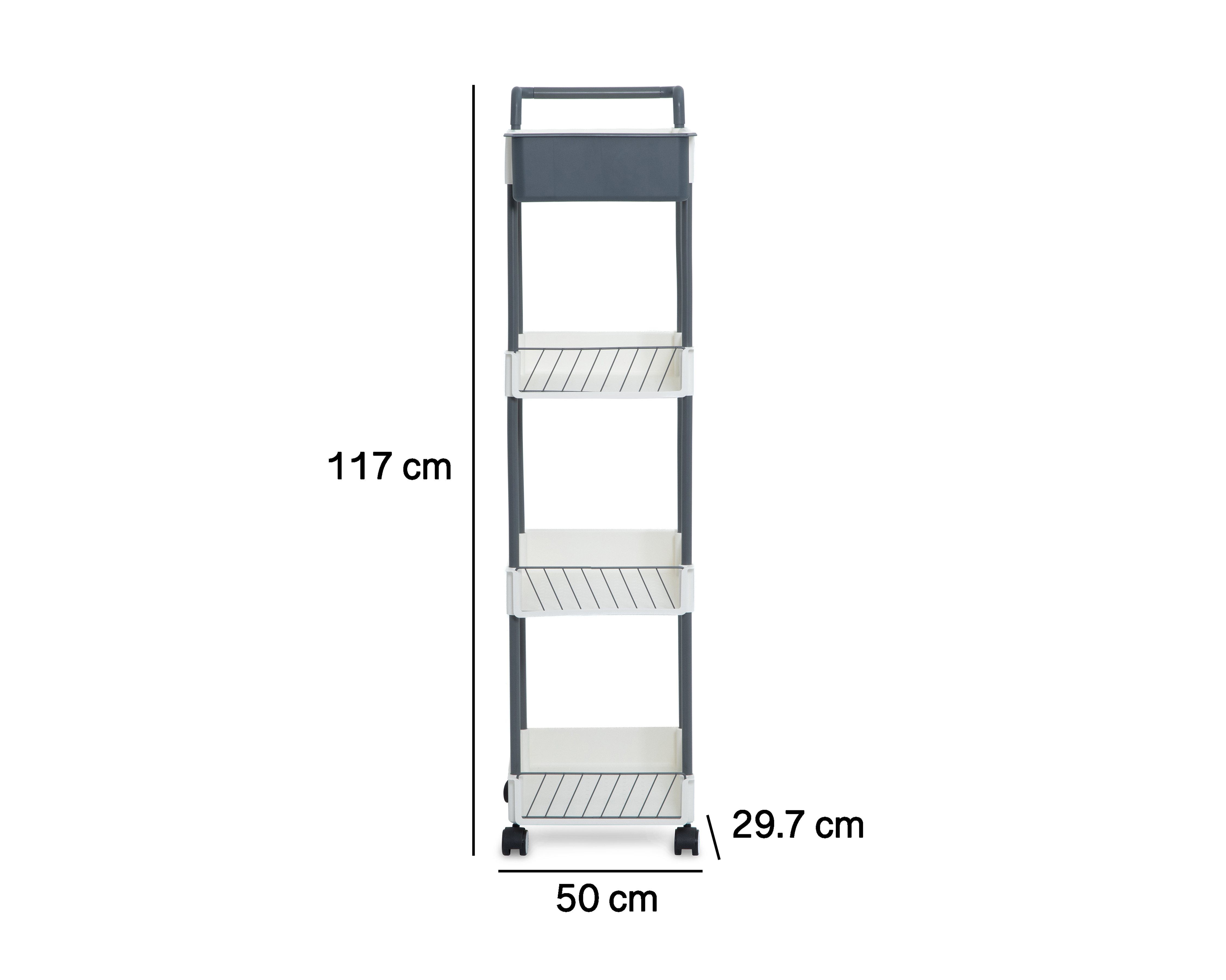 Foto 6 | Foto 6 | Carrito Multiusos de Plástico +Simple Jana Blanco