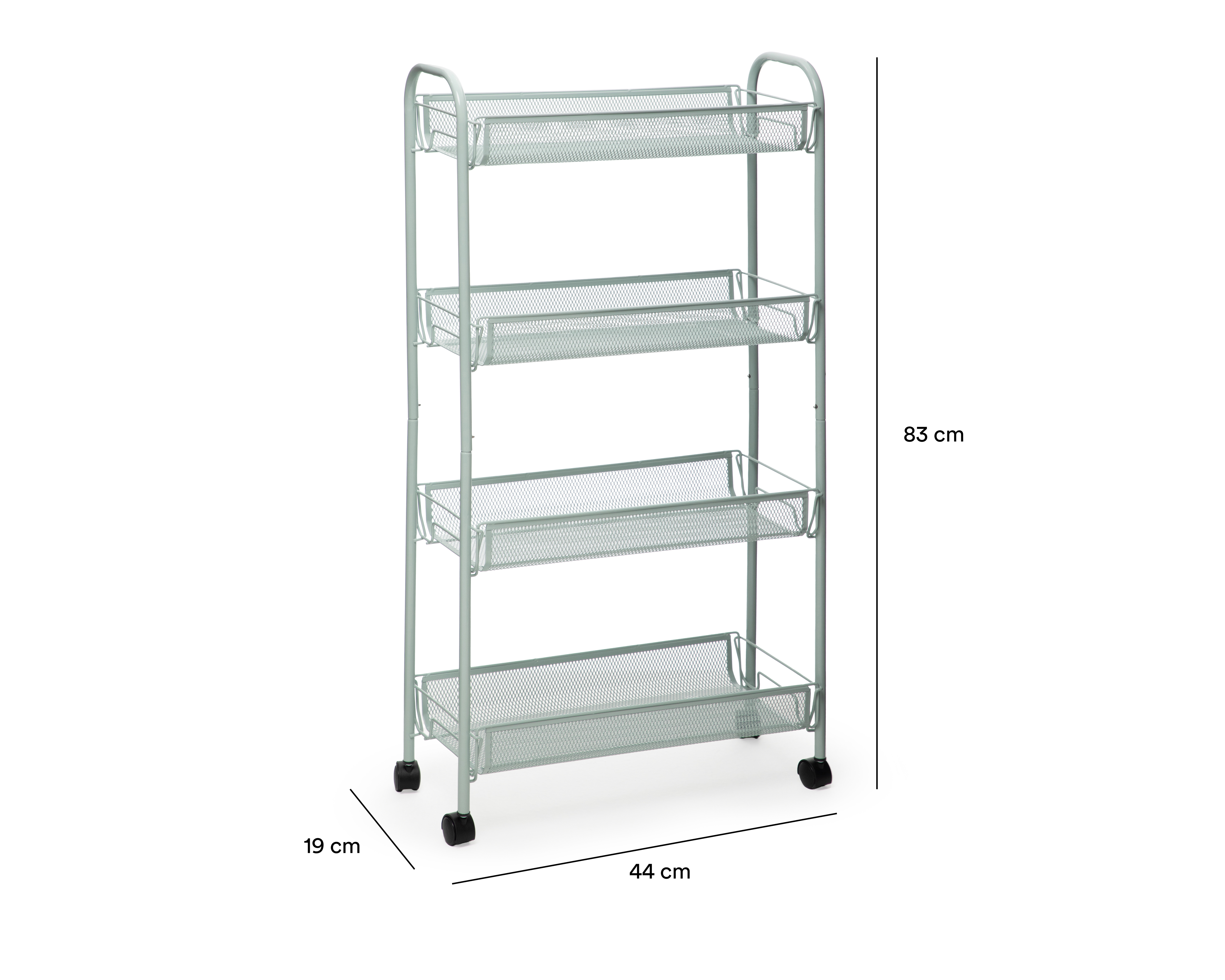 Foto 6 pulgar | Foto 5 | Carrito Multiusos de Metal +Simple Abril con Llantas