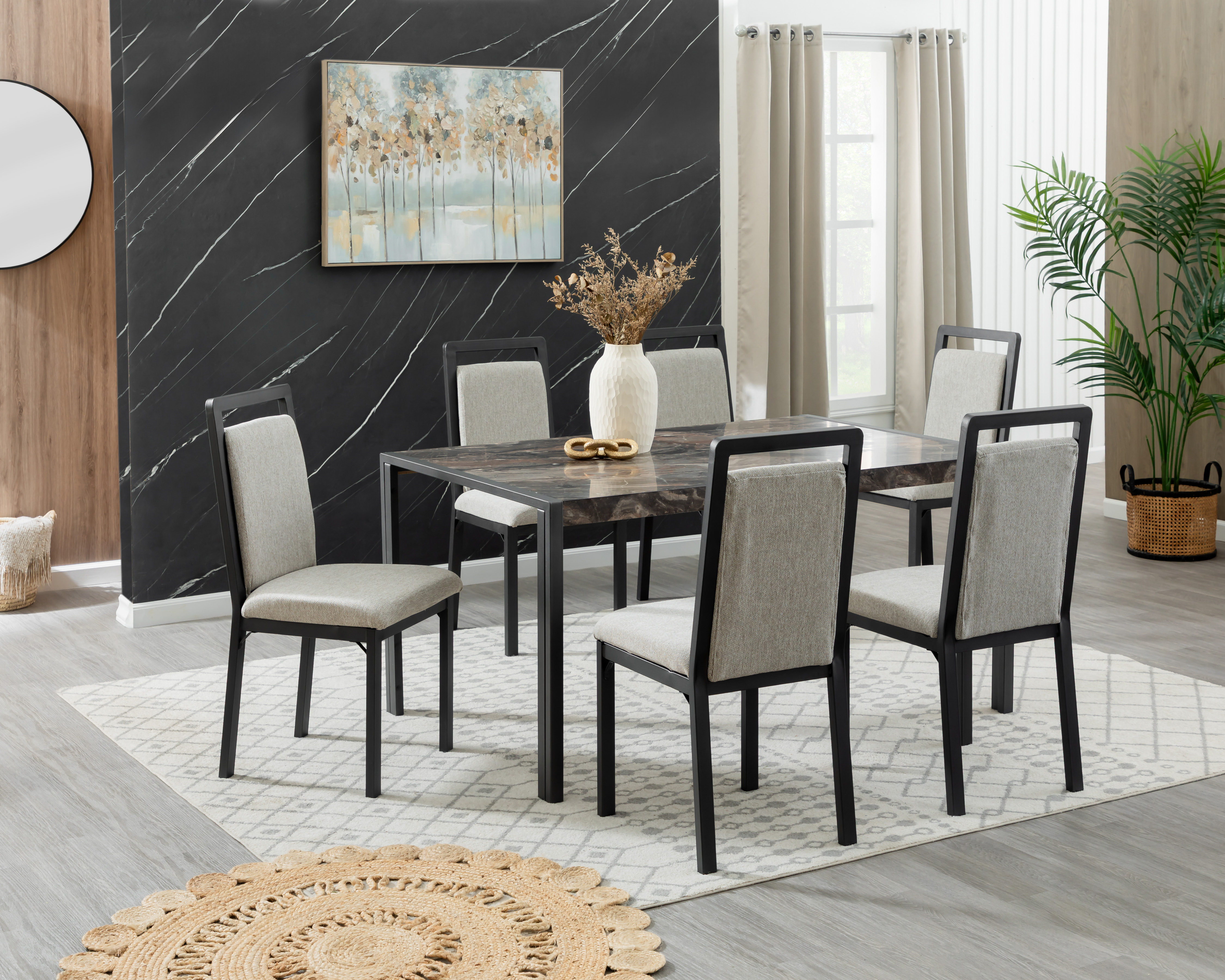Comedor Britania con 6 Sillas