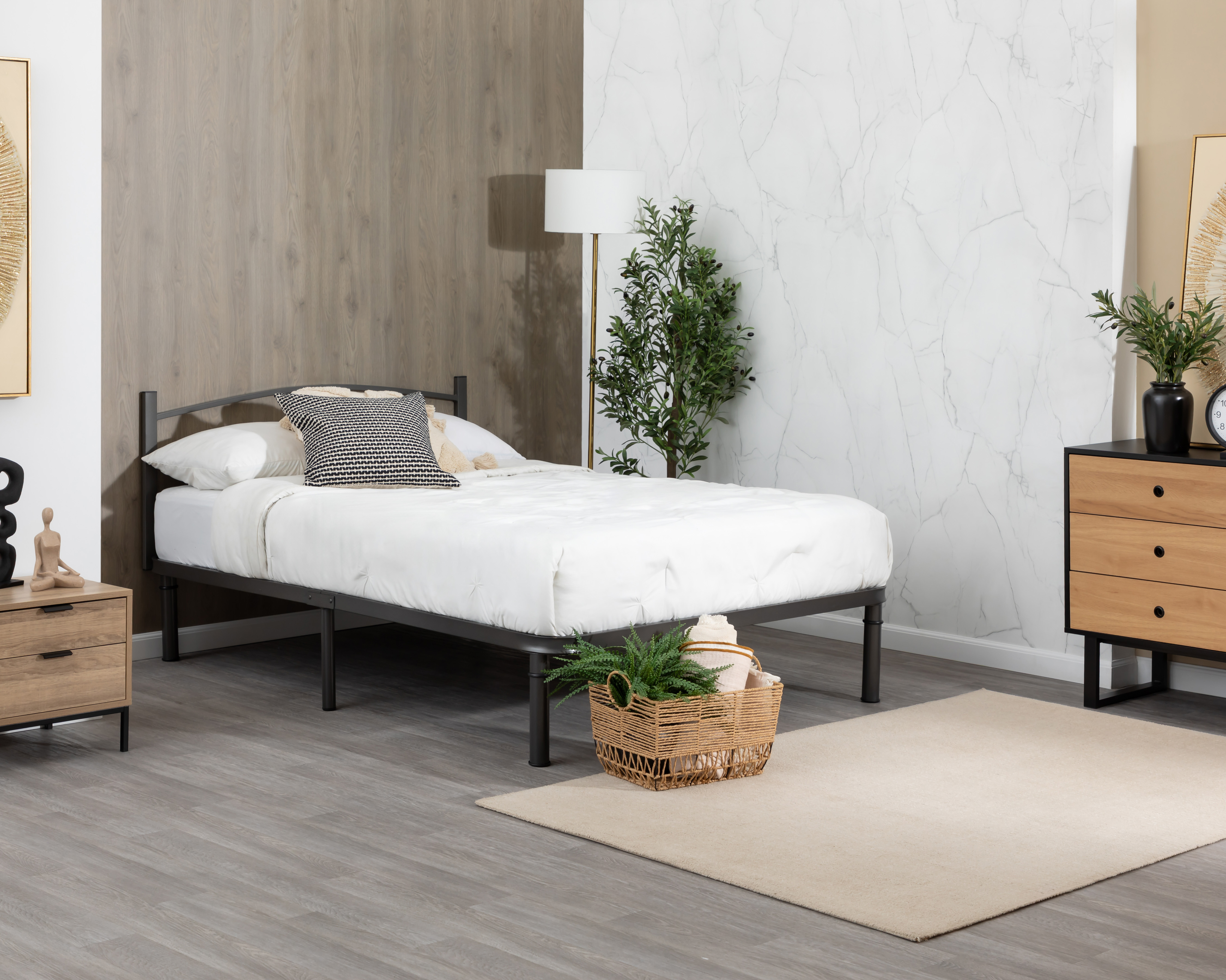 Cama Matrimonial Aurora de Metal