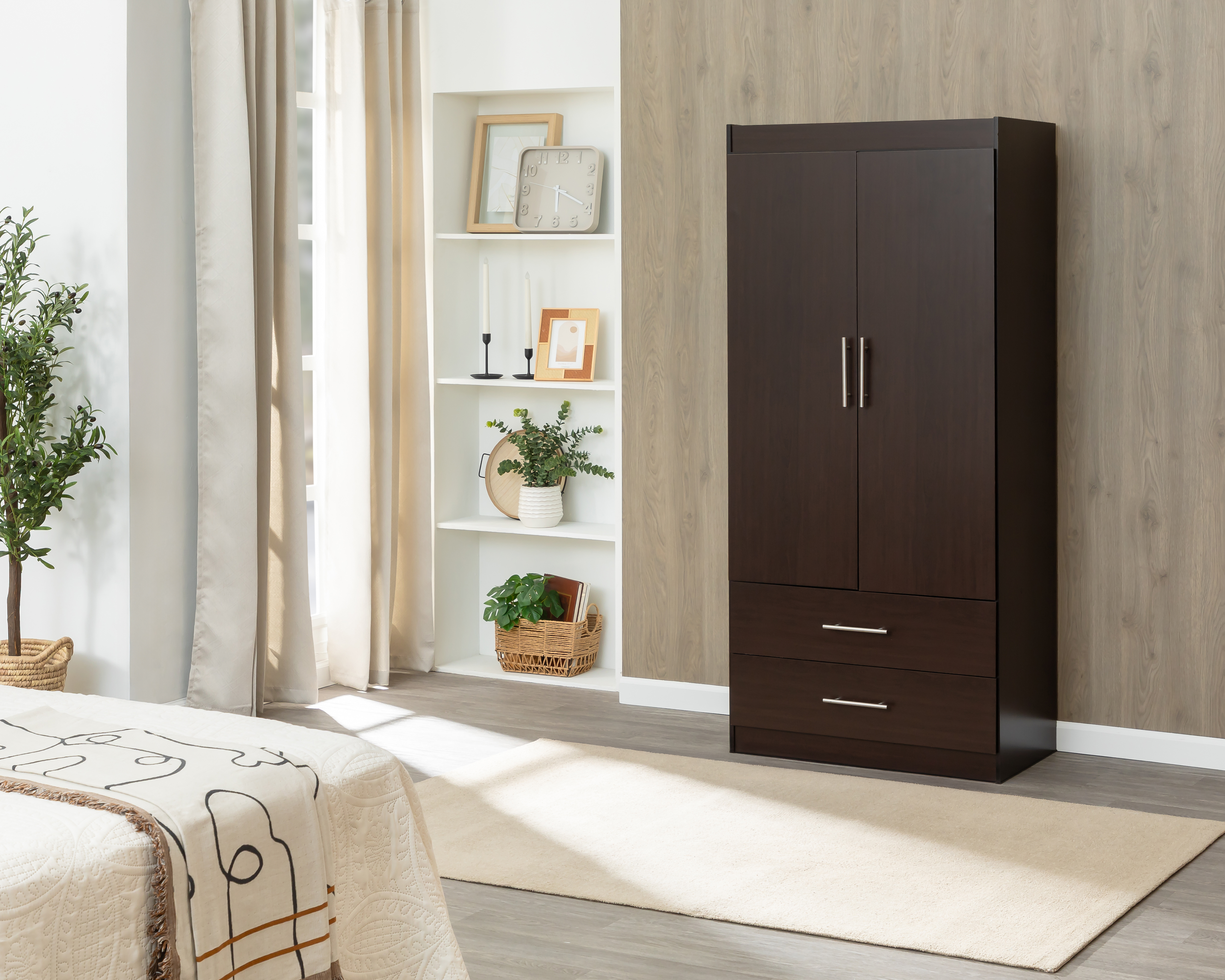 Ropero de Madera Mobi Arce Café 80 cm