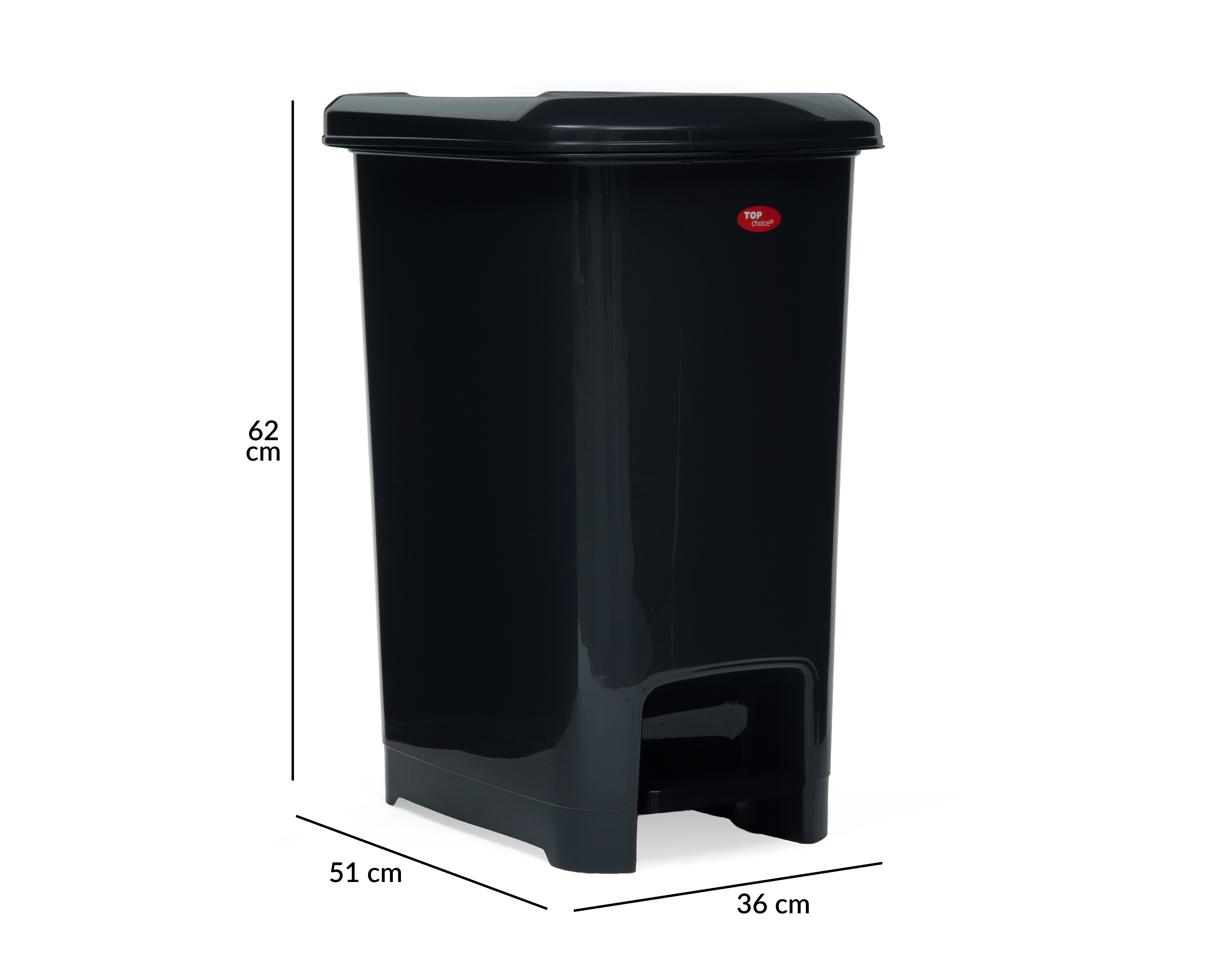 Foto 6 pulgar | Foto 5 | Bote de Basura de Plástico Nuvo XL Negro
