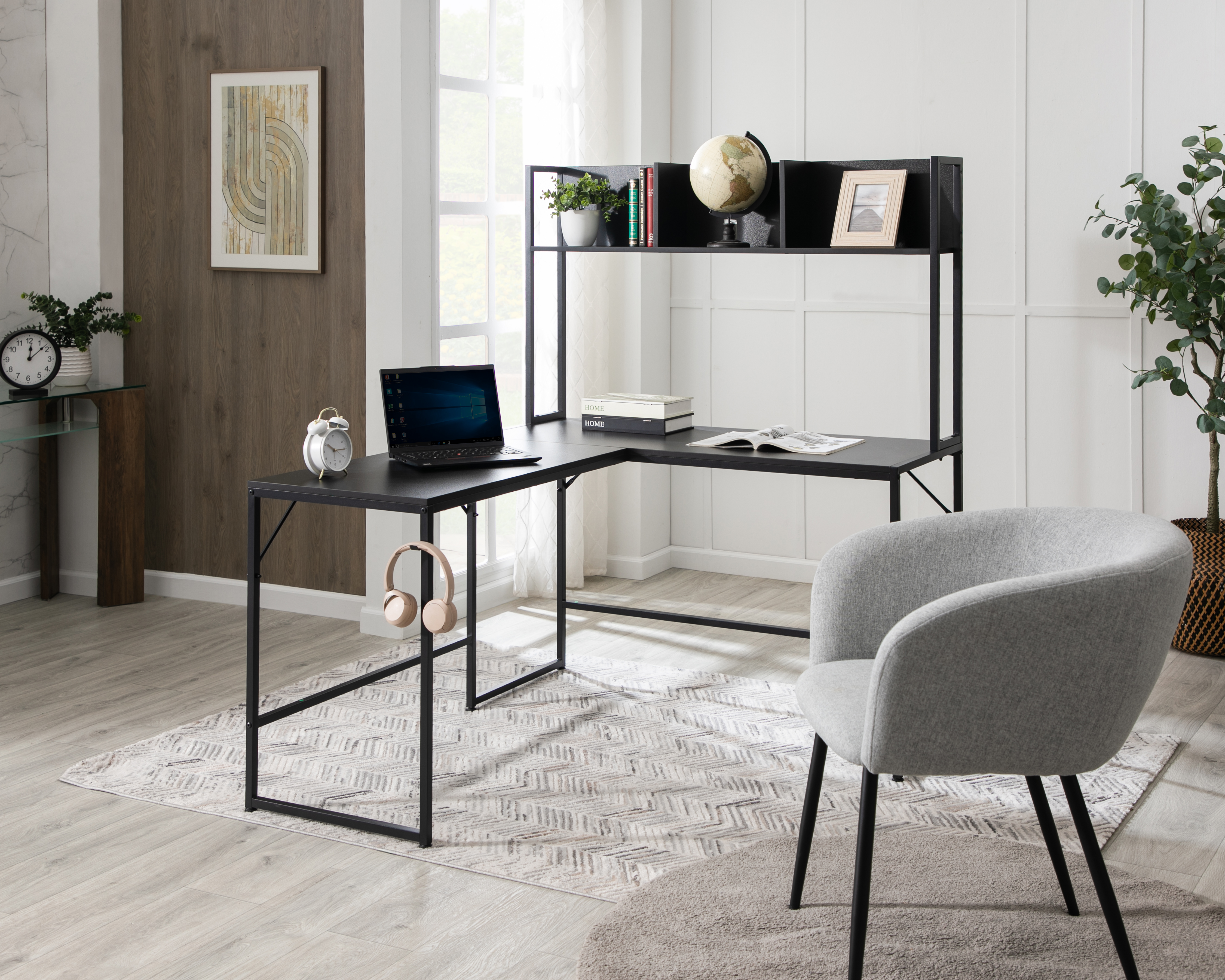 Foto 2 pulgar | Foto 1 | Escritorio de Metal Chairman Tokio Negro