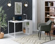 Escritorio de Metal Tampa Blanco