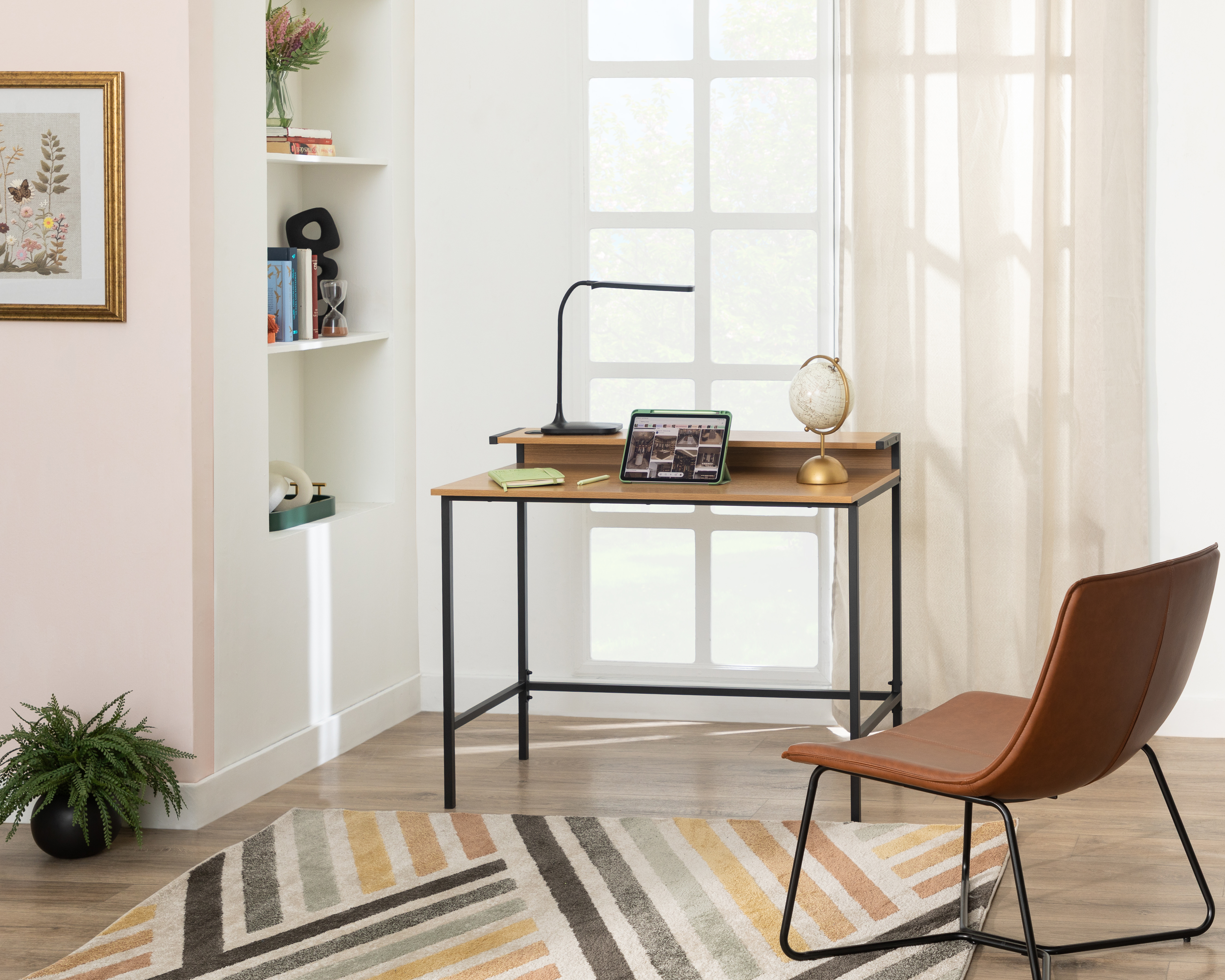 Escritorio de Metal Toledo Roble