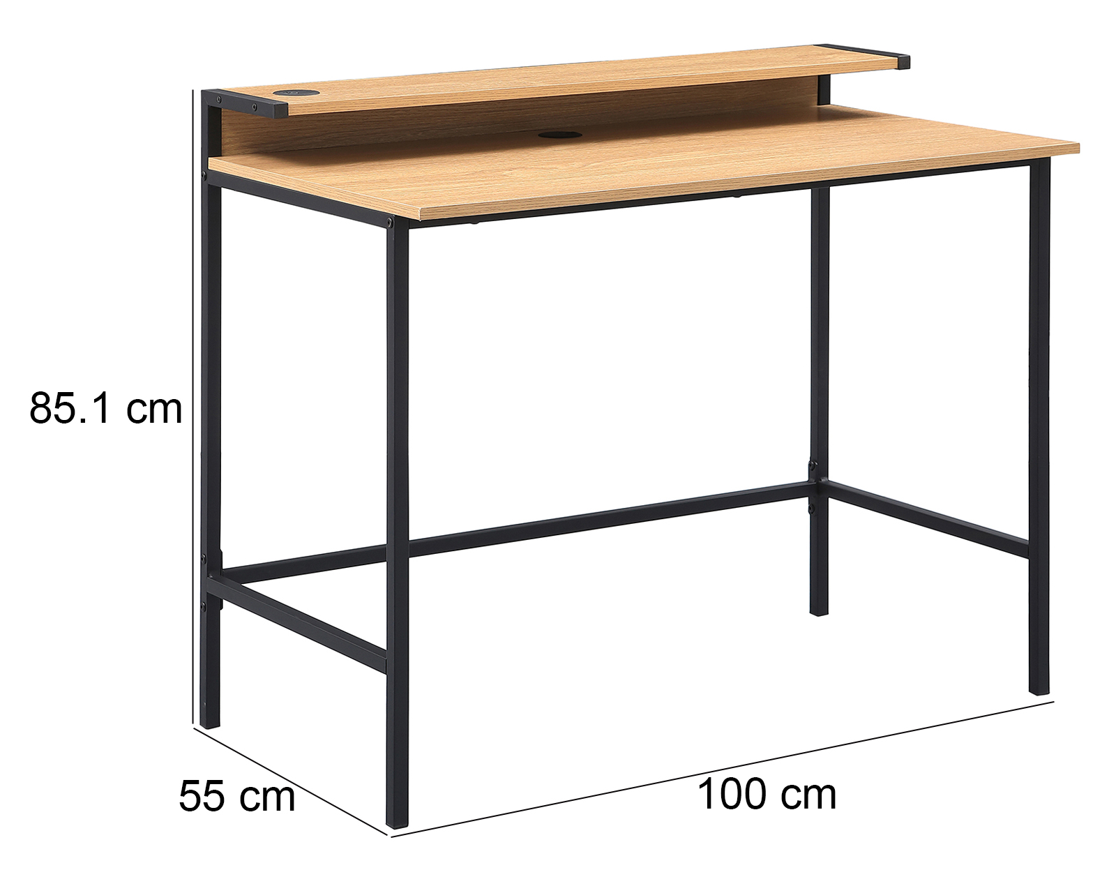 Foto 7 pulgar | Foto 6 | Escritorio de Metal Toledo Roble