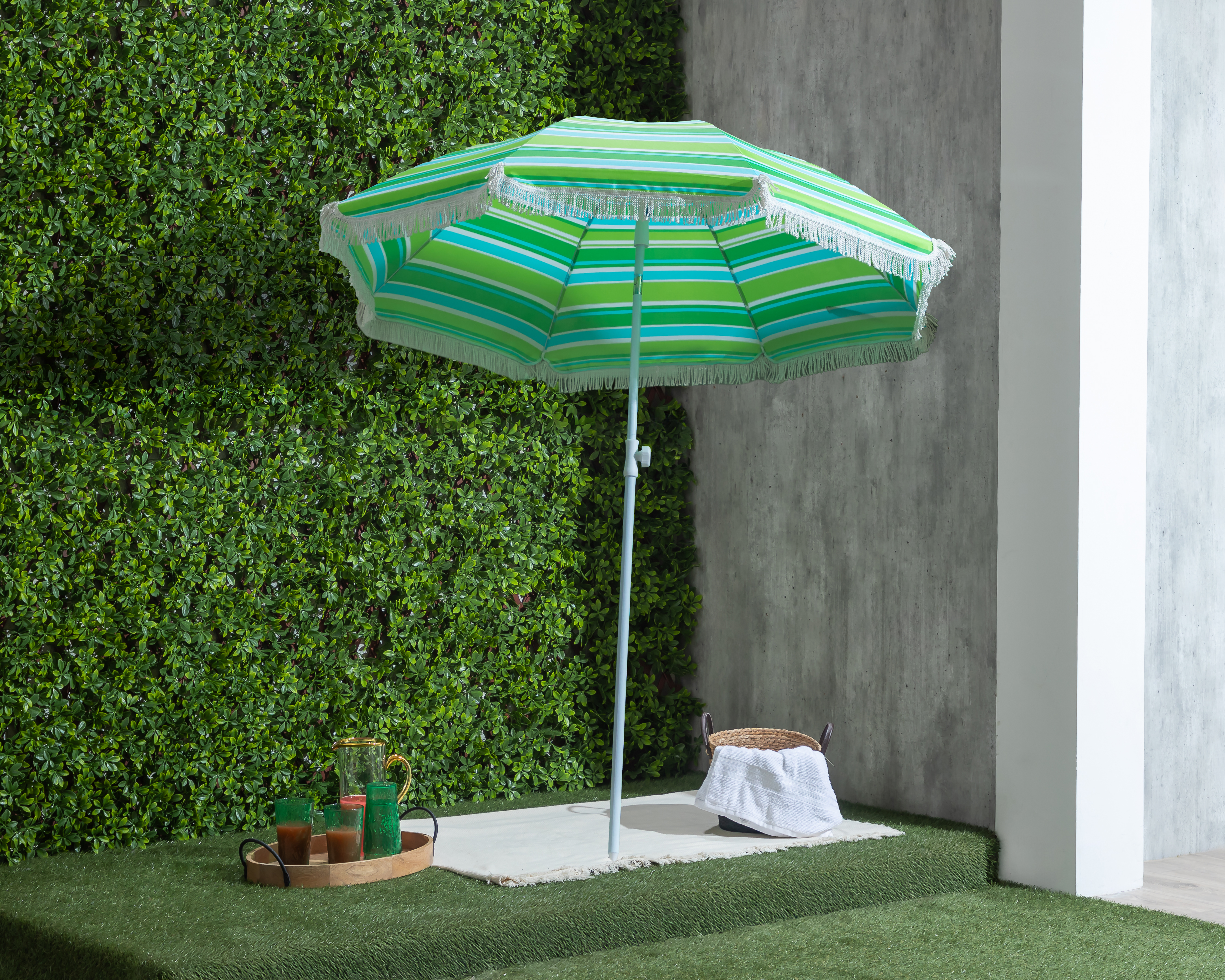 Sombrilla para Playa Verde Congo Guinea Tropical