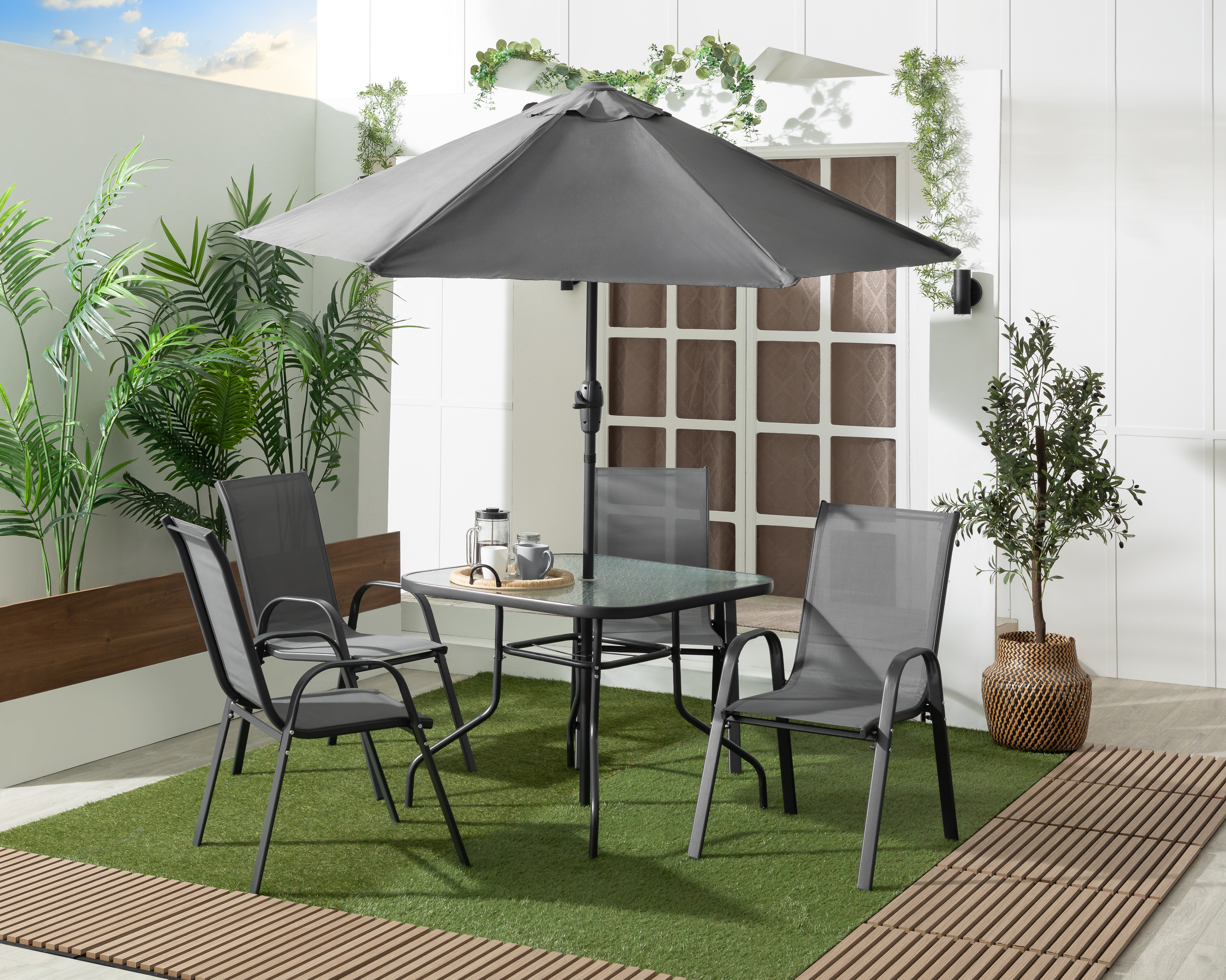 Foto 1 | Foto 1 | Juego de Jardín Gris Congo Grecia 6 Piezas