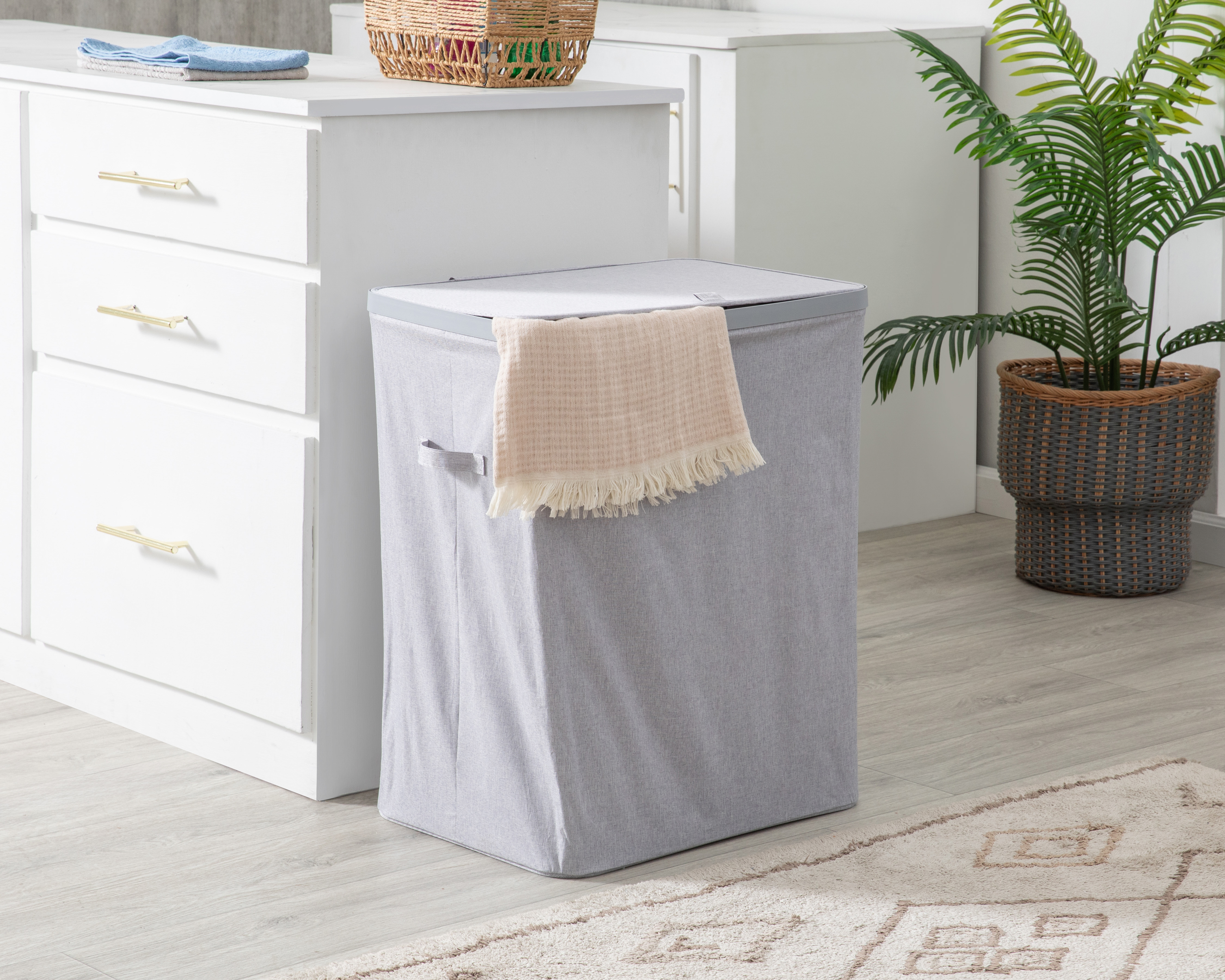 Foto 5 pulgar | Foto 4 | Cesto de Lavandería +Simple Gris