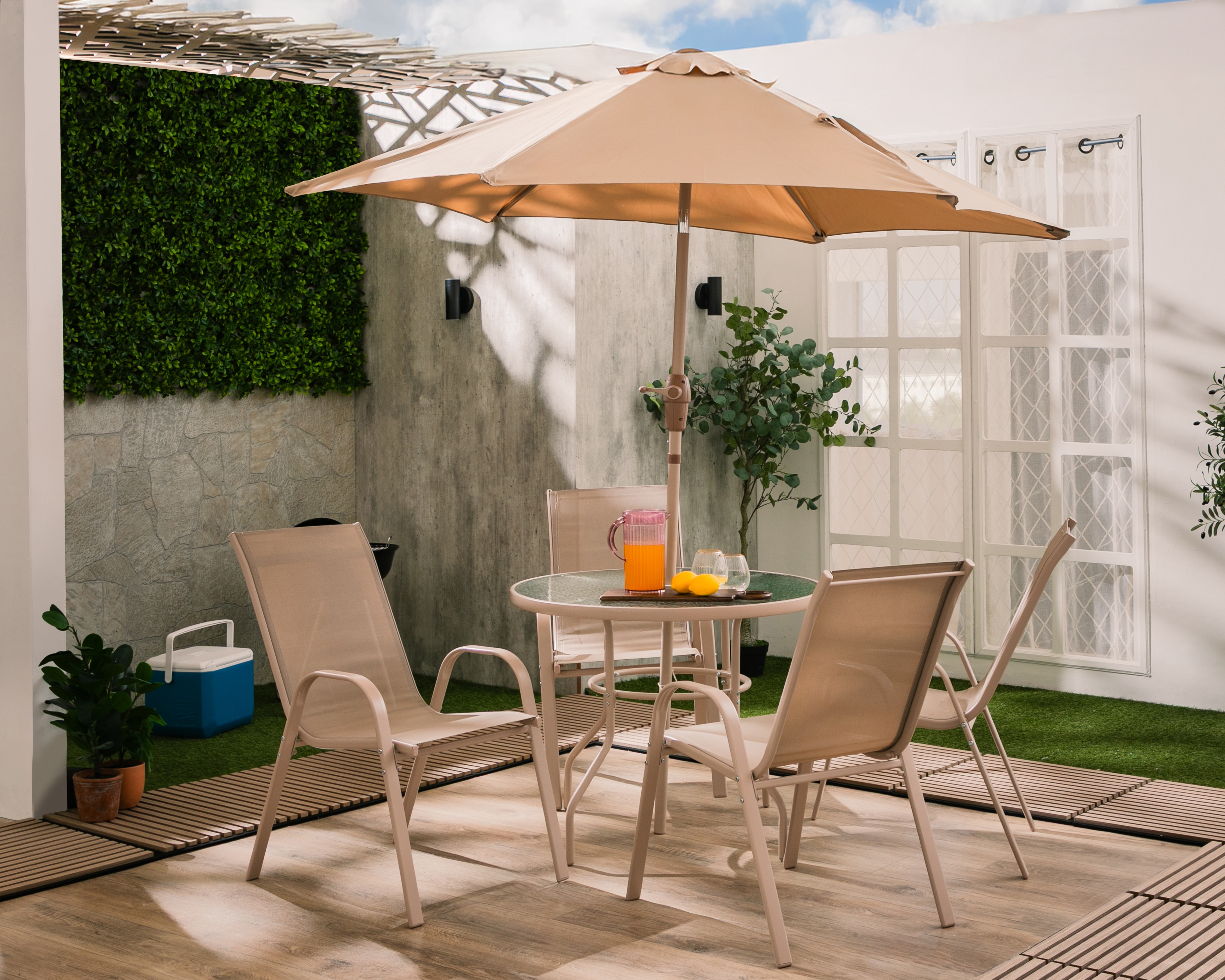 Juego de Jardín Taupe Congo Albania 6 Piezas