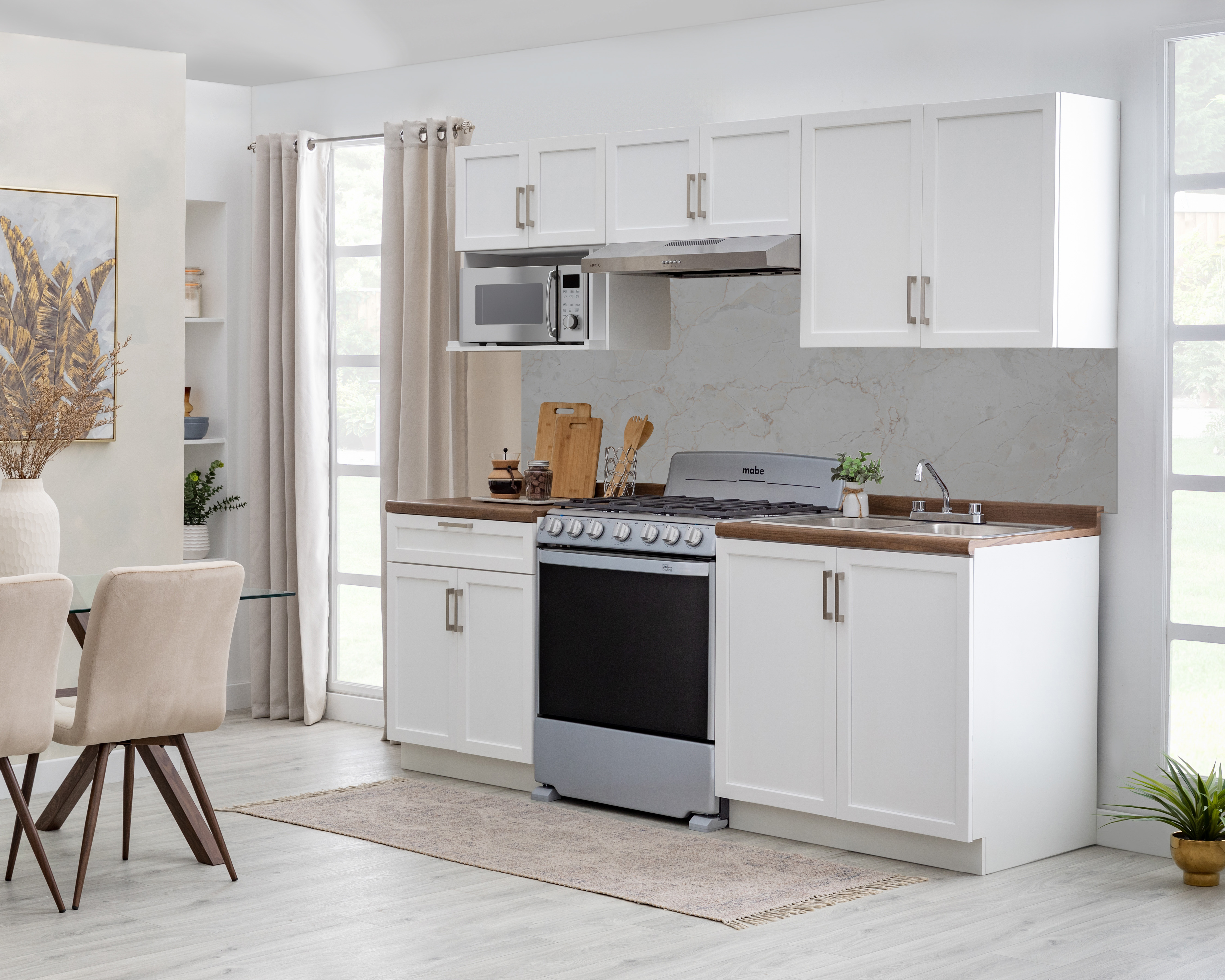 Cocina Integral Malta Blanca 240 cm