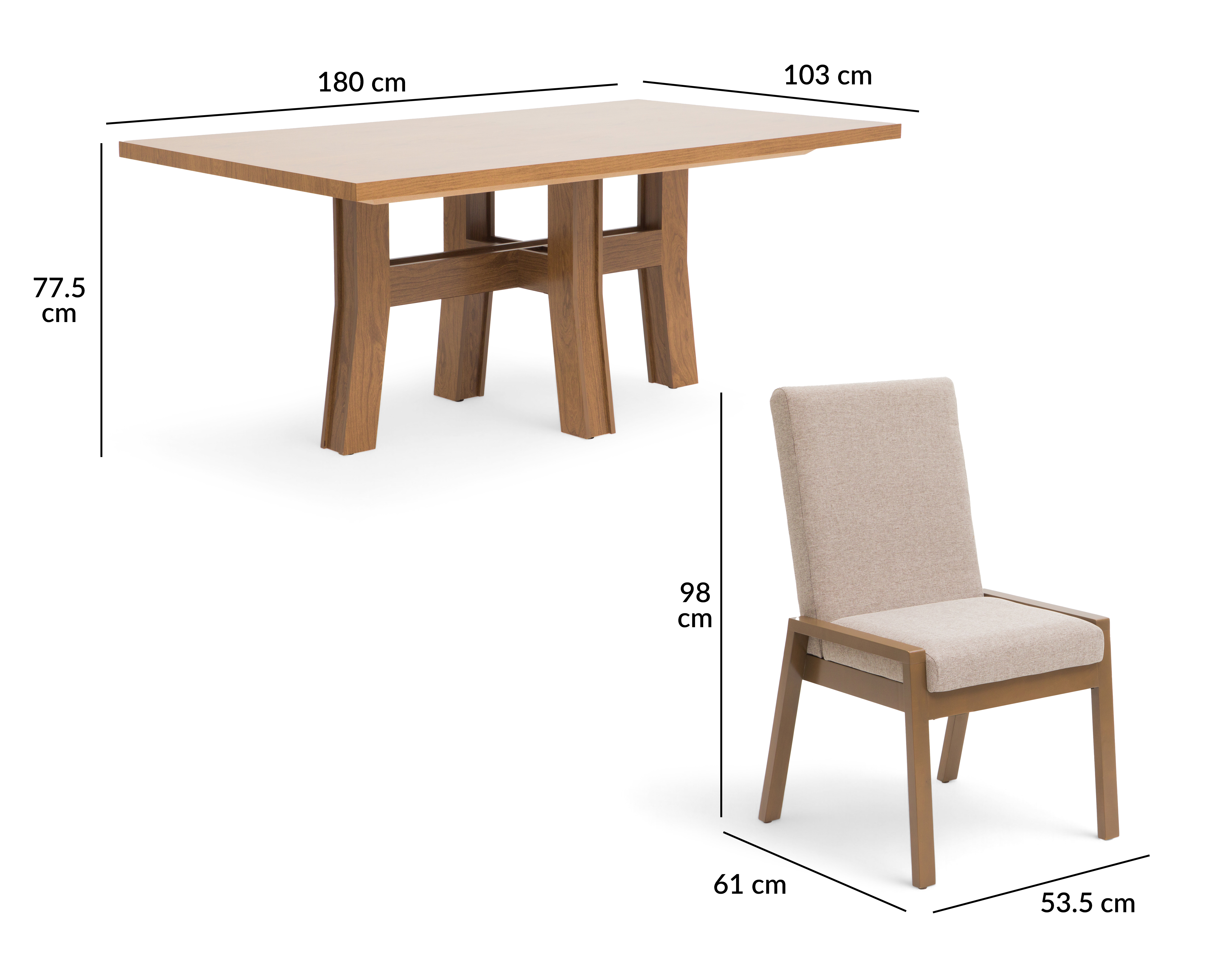 Foto 7 | Foto 7 | Comedor París con 4 Sillas y 1 Banca