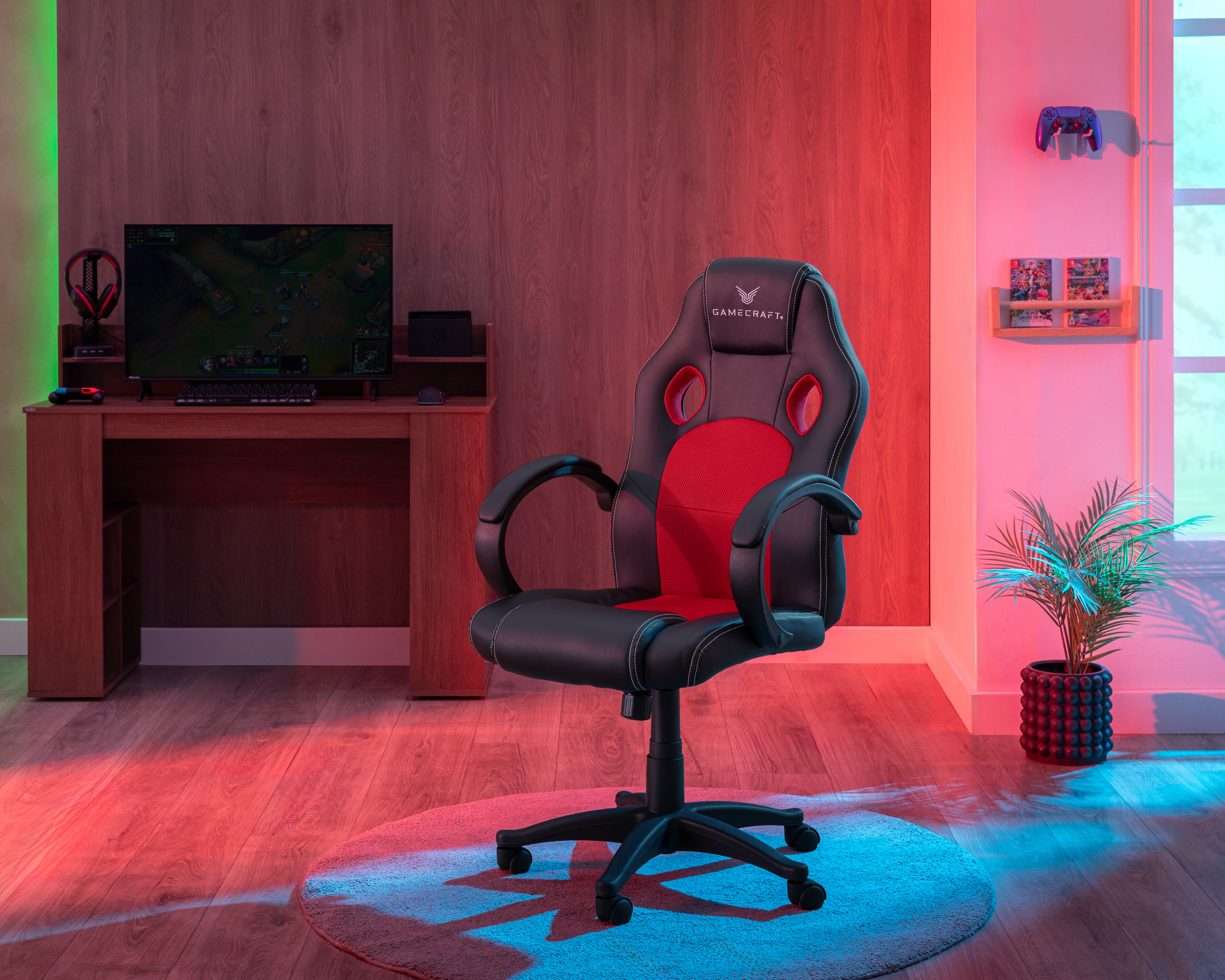 Silla Gamer Gamecraft Ergonómica Negra