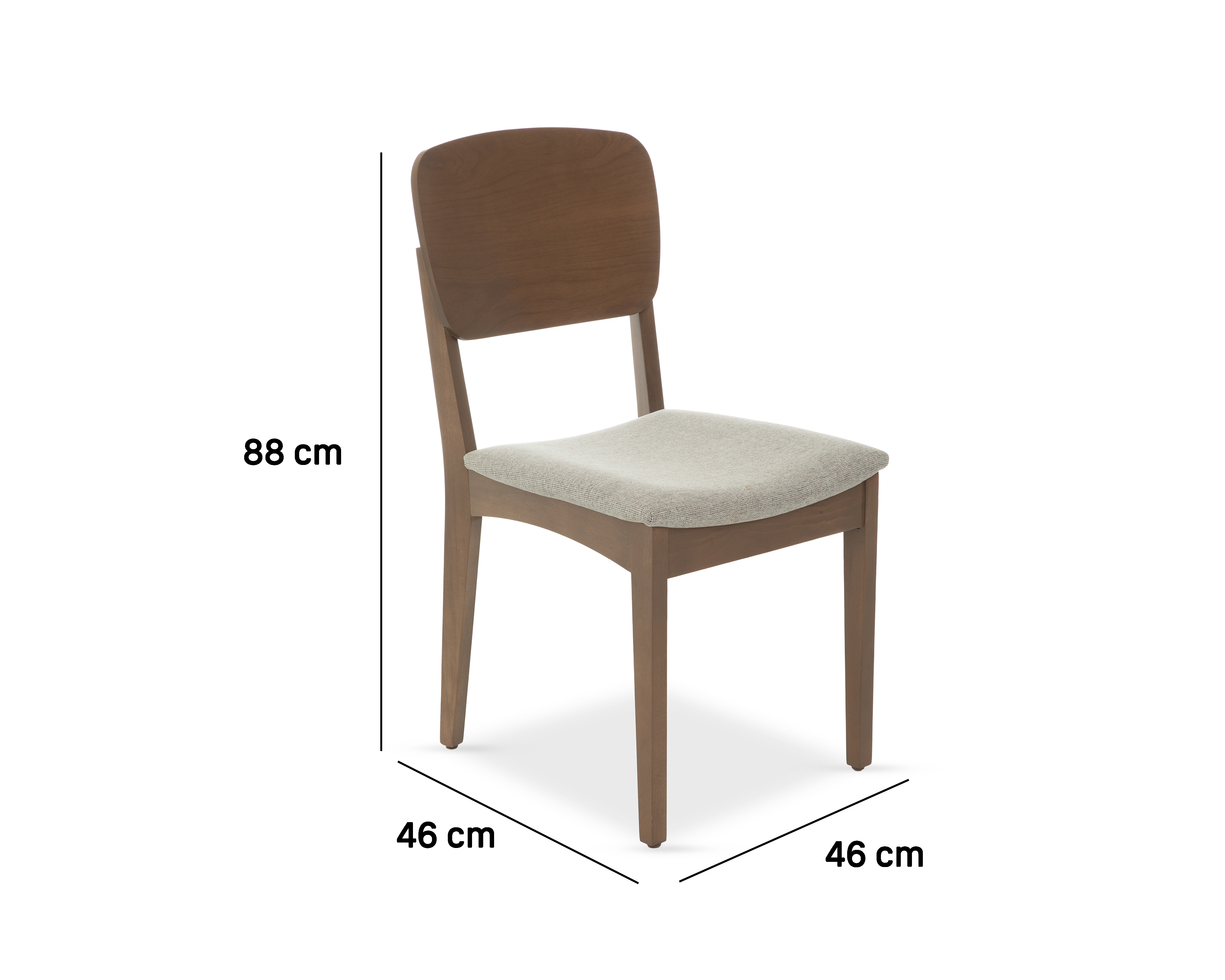 Foto 6 pulgar | Foto 5 | Silla de Madera Dimap Berna Nogal