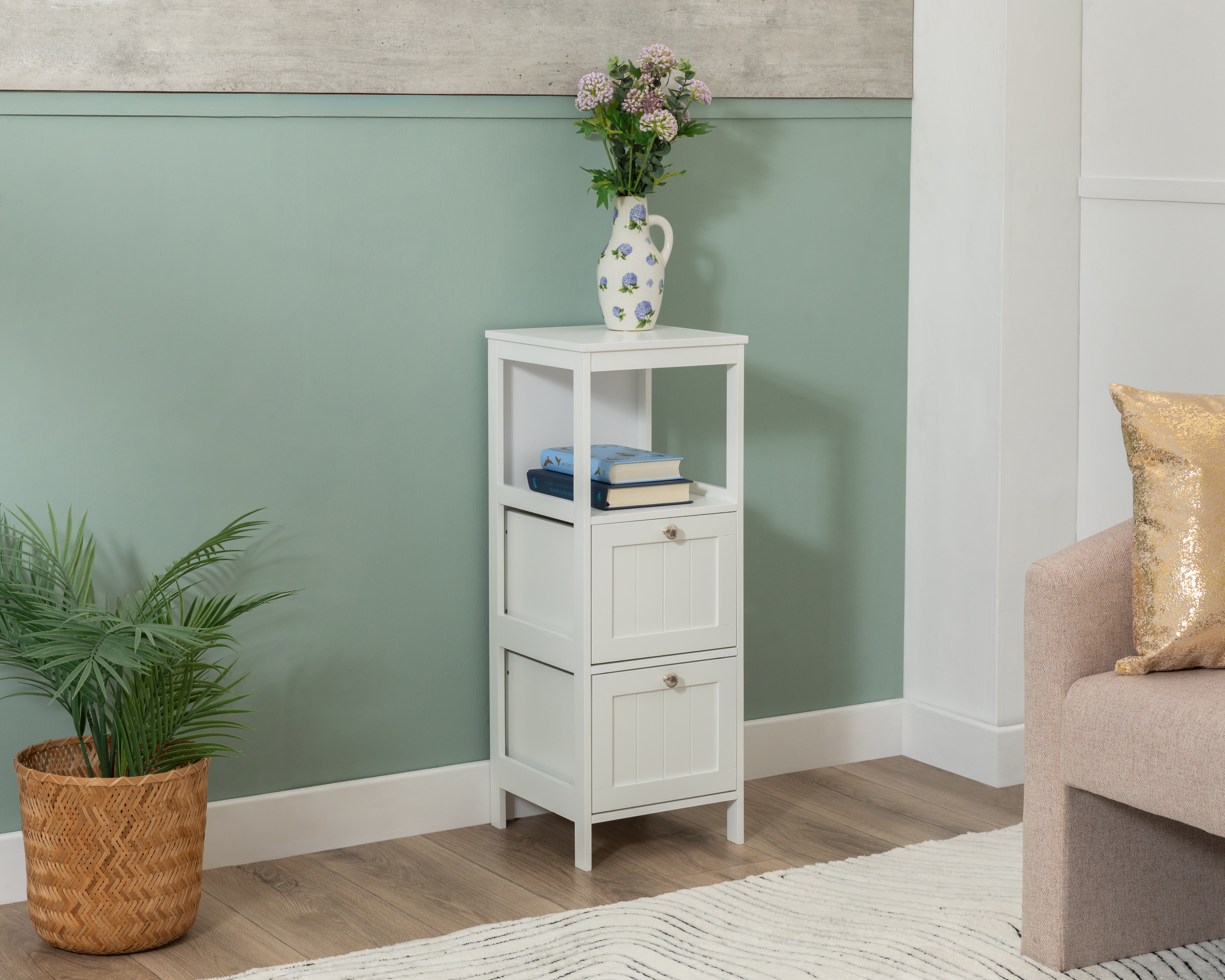 Mueble Organizador de Madera +Simple Samara Blanco