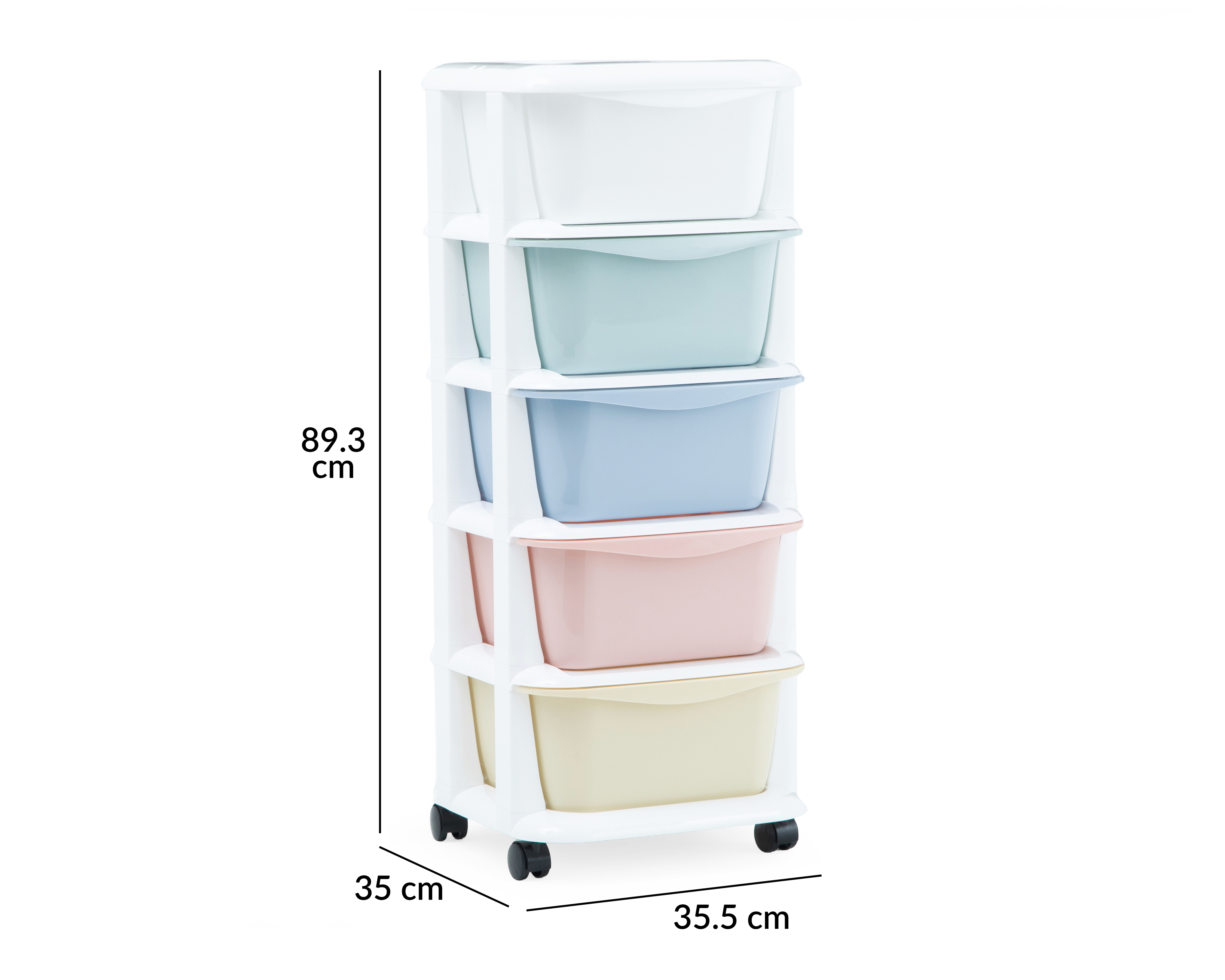 Foto 6 | Foto 6 | Carrito Multiusos de Plástico +Simple Kiara Multicolor