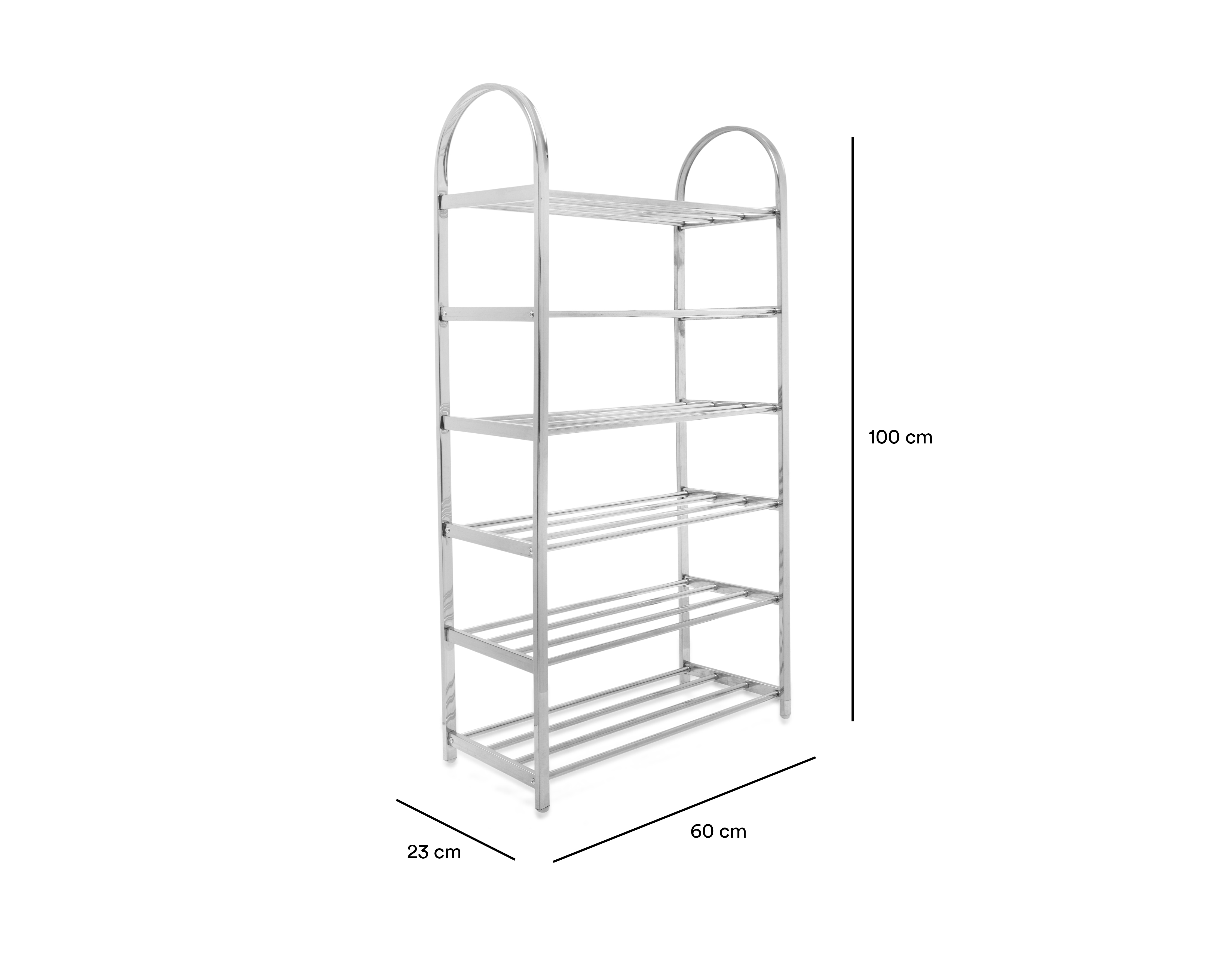 Foto 6 | Foto 6 | Zapatera de Metal +Simple Praga Plateada