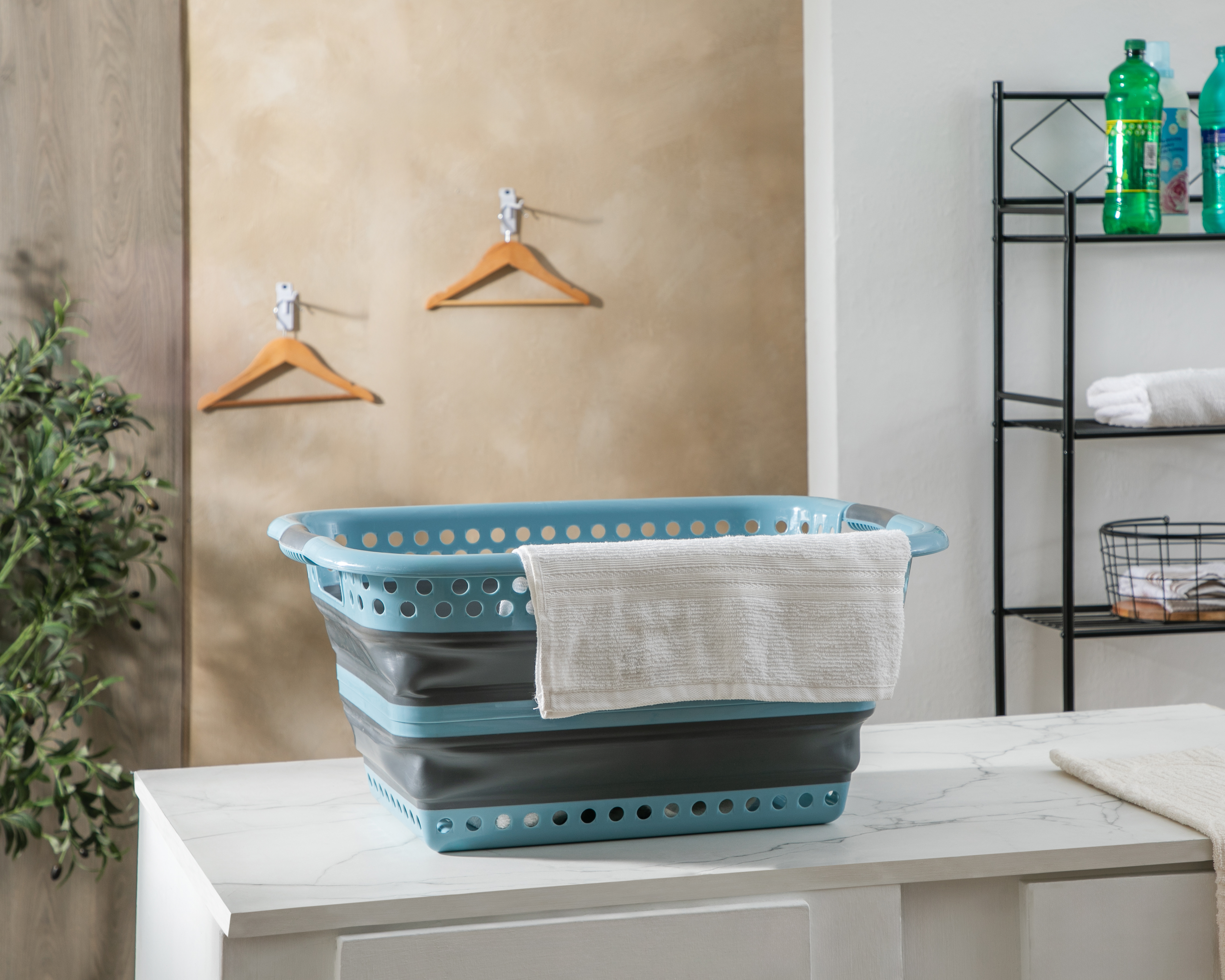 Foto 7 pulgar | Foto 6 | Cesto de Lavandería +Simple Azul