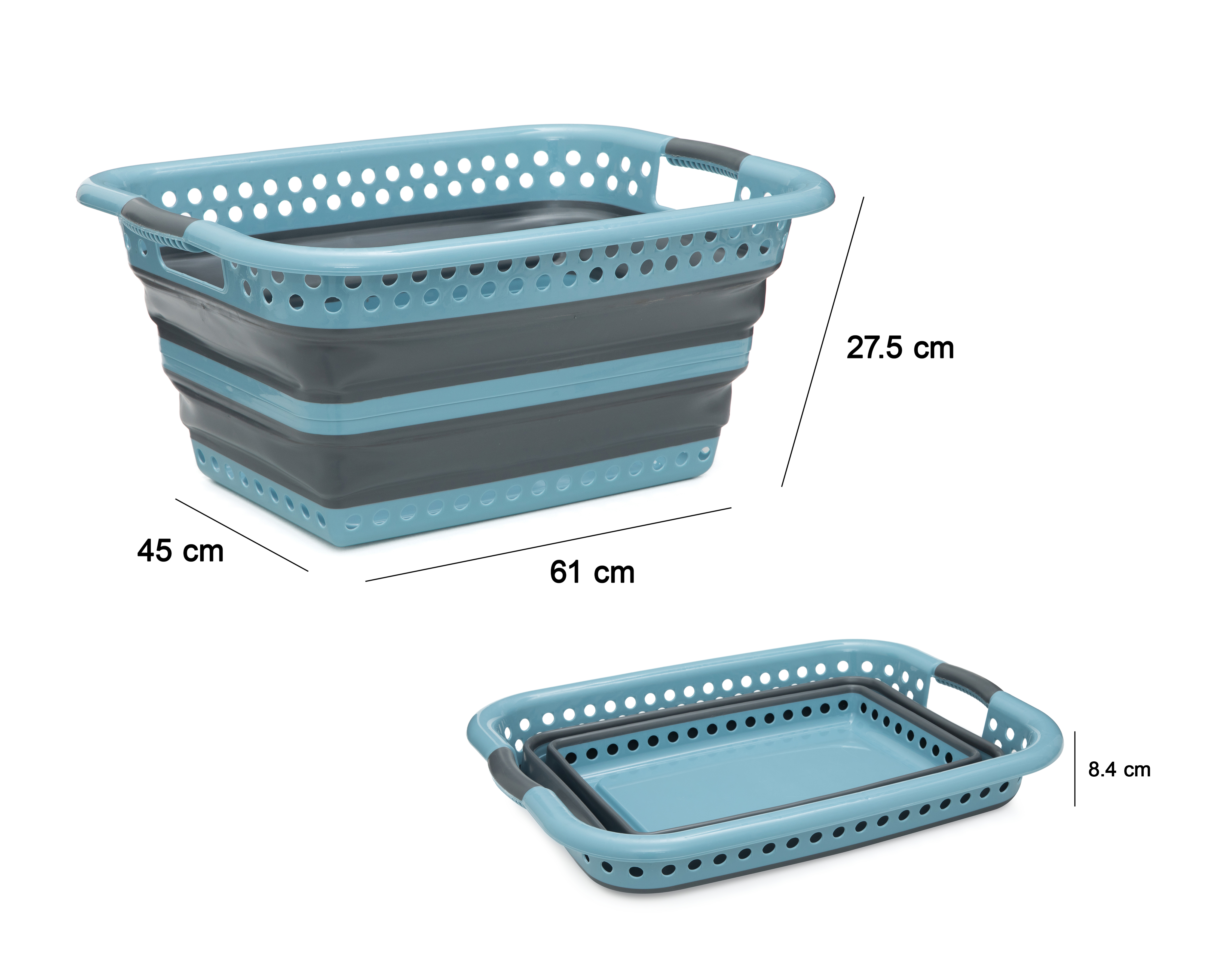 Foto 8 pulgar | Foto 7 | Cesto de Lavandería +Simple Azul