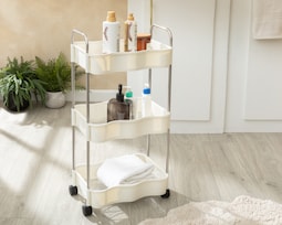 Carrito Multiusos de Plástico +Simple Monarca Blanco