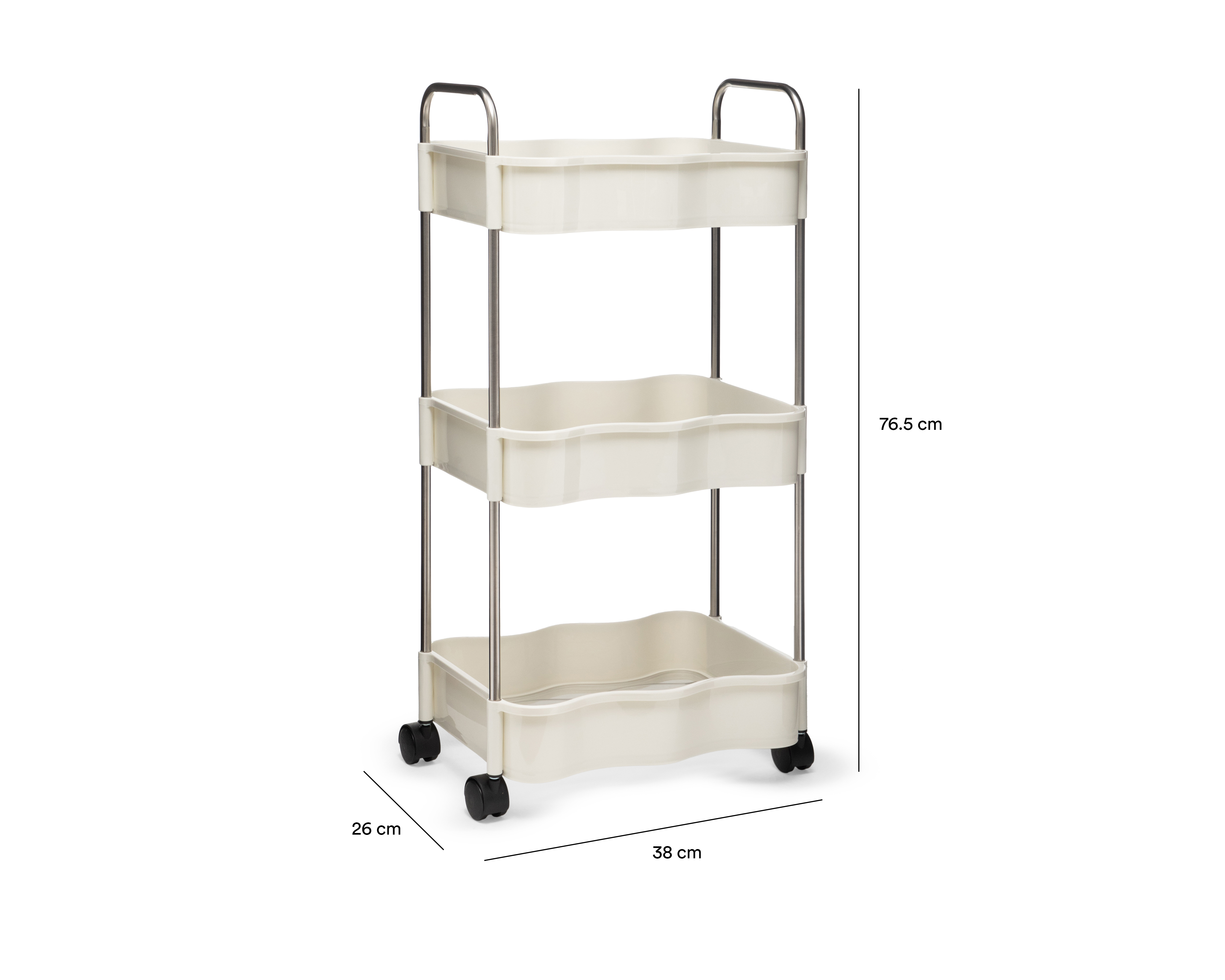 Foto 6 pulgar | Foto 5 | Carrito Multiusos de Plástico +Simple Monarca Blanco