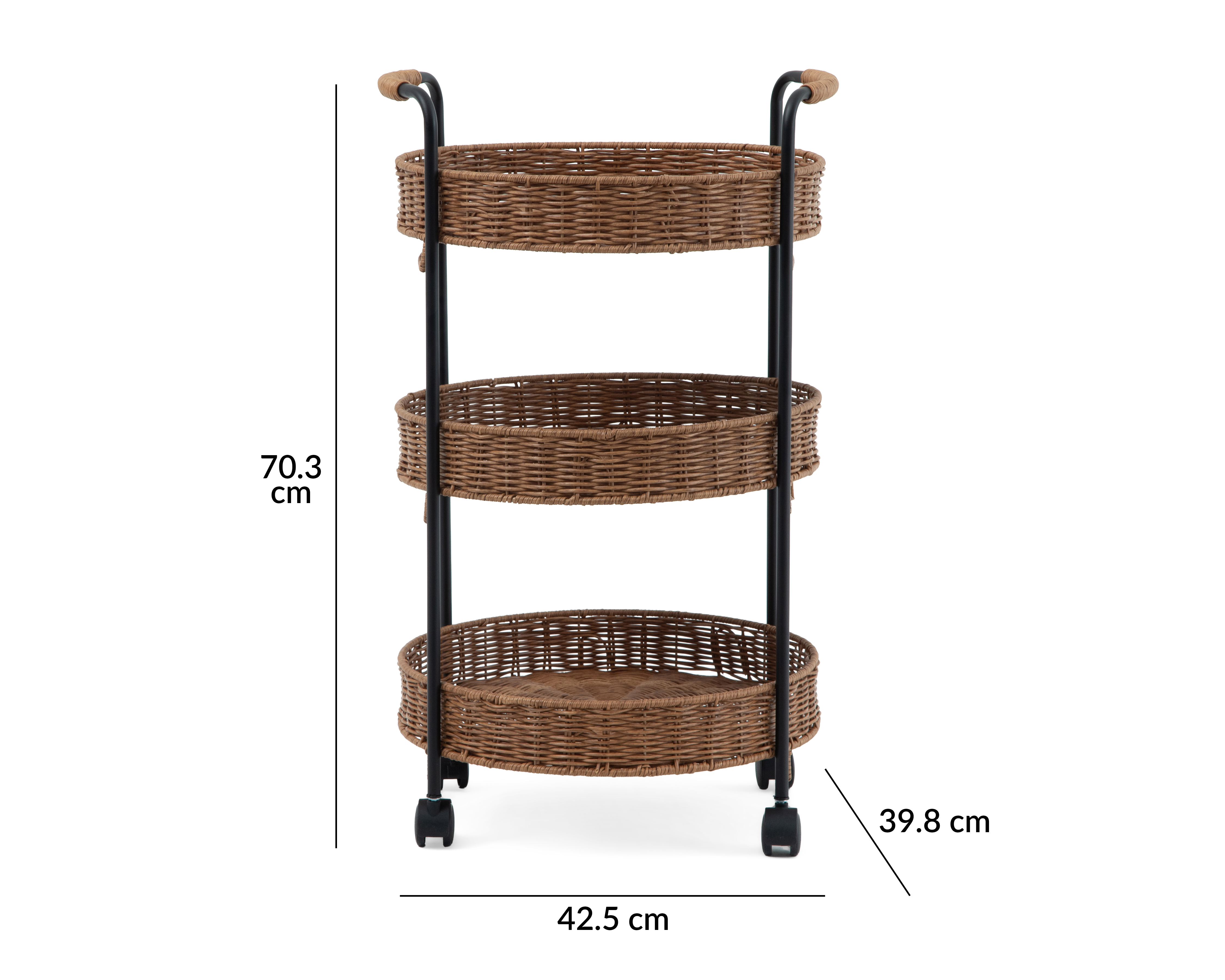 Foto 6 | Foto 6 | Carrito Multiusos de Plástico y Metal +Simple Gael con Ruedas