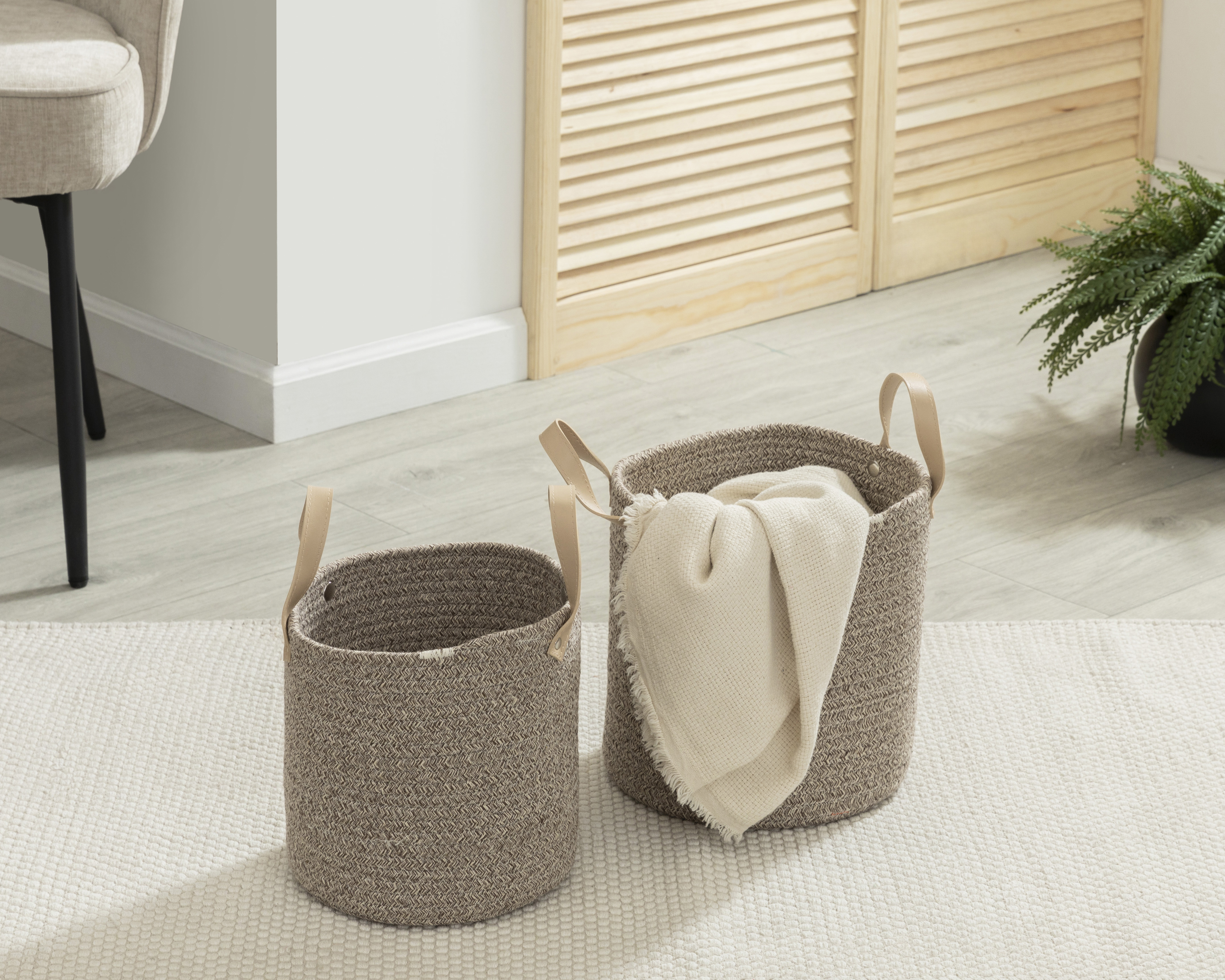 Foto 7 pulgar | Foto 6 | Canasta de Algodón Beatriz +Simple 2 Piezas