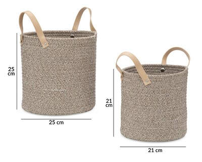 Foto 7 | Foto 7 | Canasta de Algodón Beatriz +Simple 2 Piezas