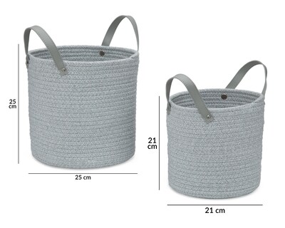 Foto 7 | Foto 7 | Canasta de Algodón Beatriz +Simple 2 Piezas