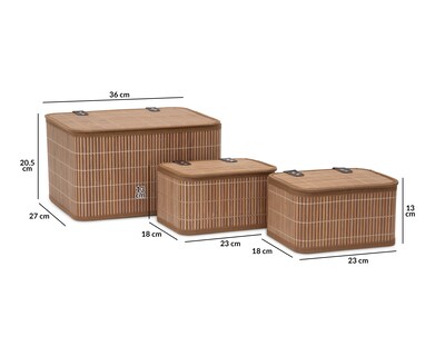 Foto 7 | Foto 7 | Cajas de Bambú Daisy +Simple 3 Piezas