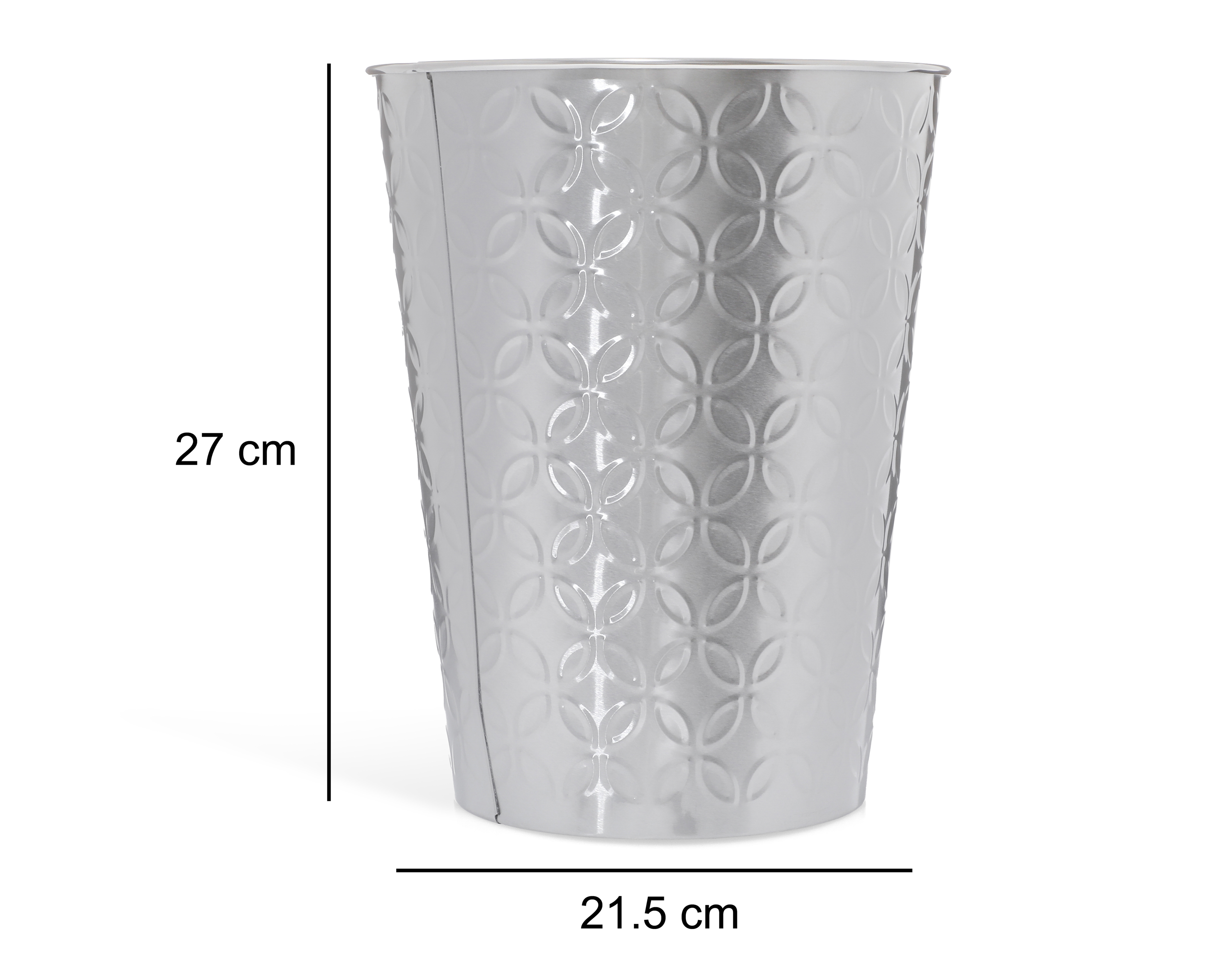 Foto 5 | Foto 5 | Bote de Basura de Metal +Simple Cooper Plateado