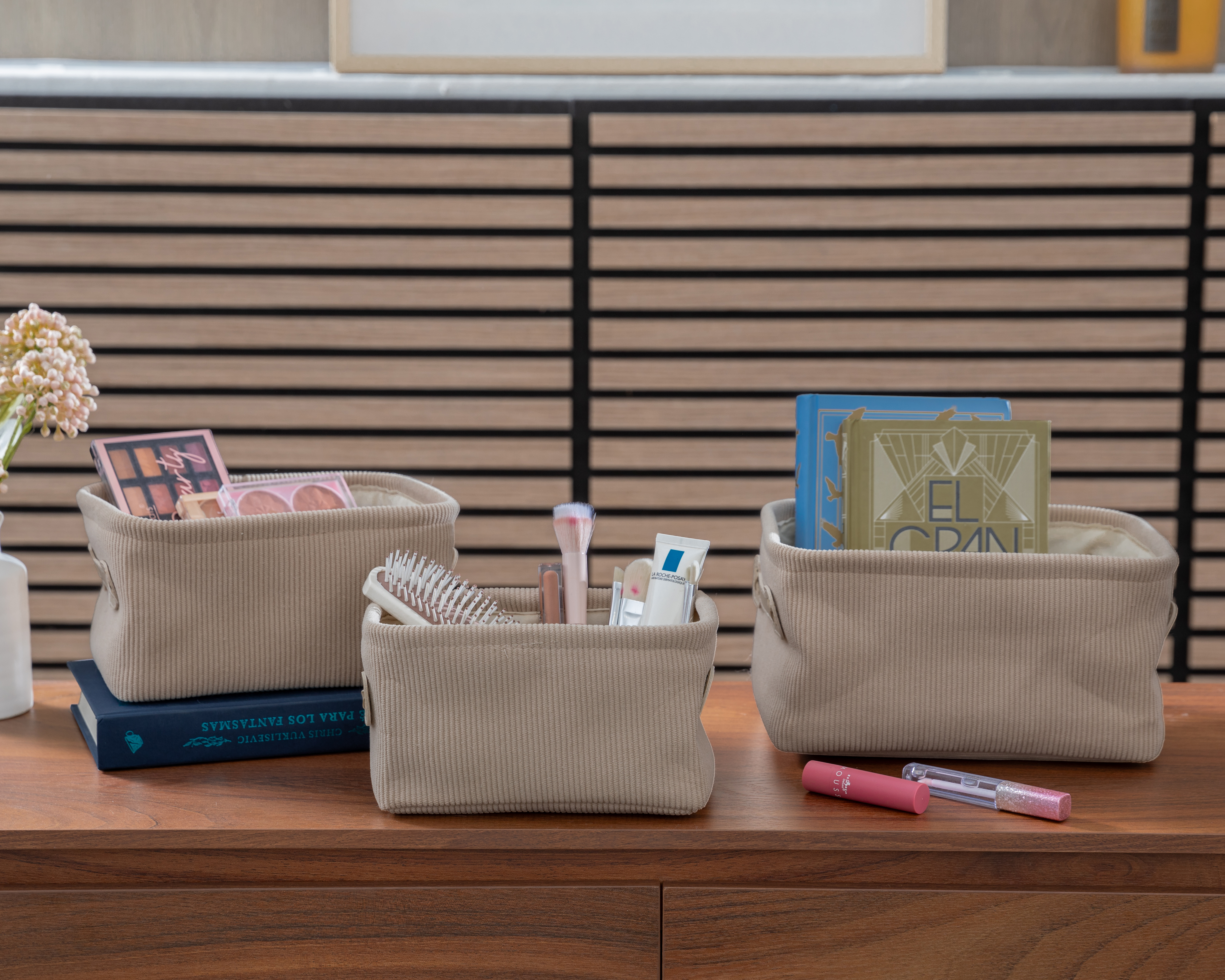 Foto 7 pulgar | Foto 6 | Caja de Almacenamiento de Textil +Simple Marcella Beige 3 Piezas