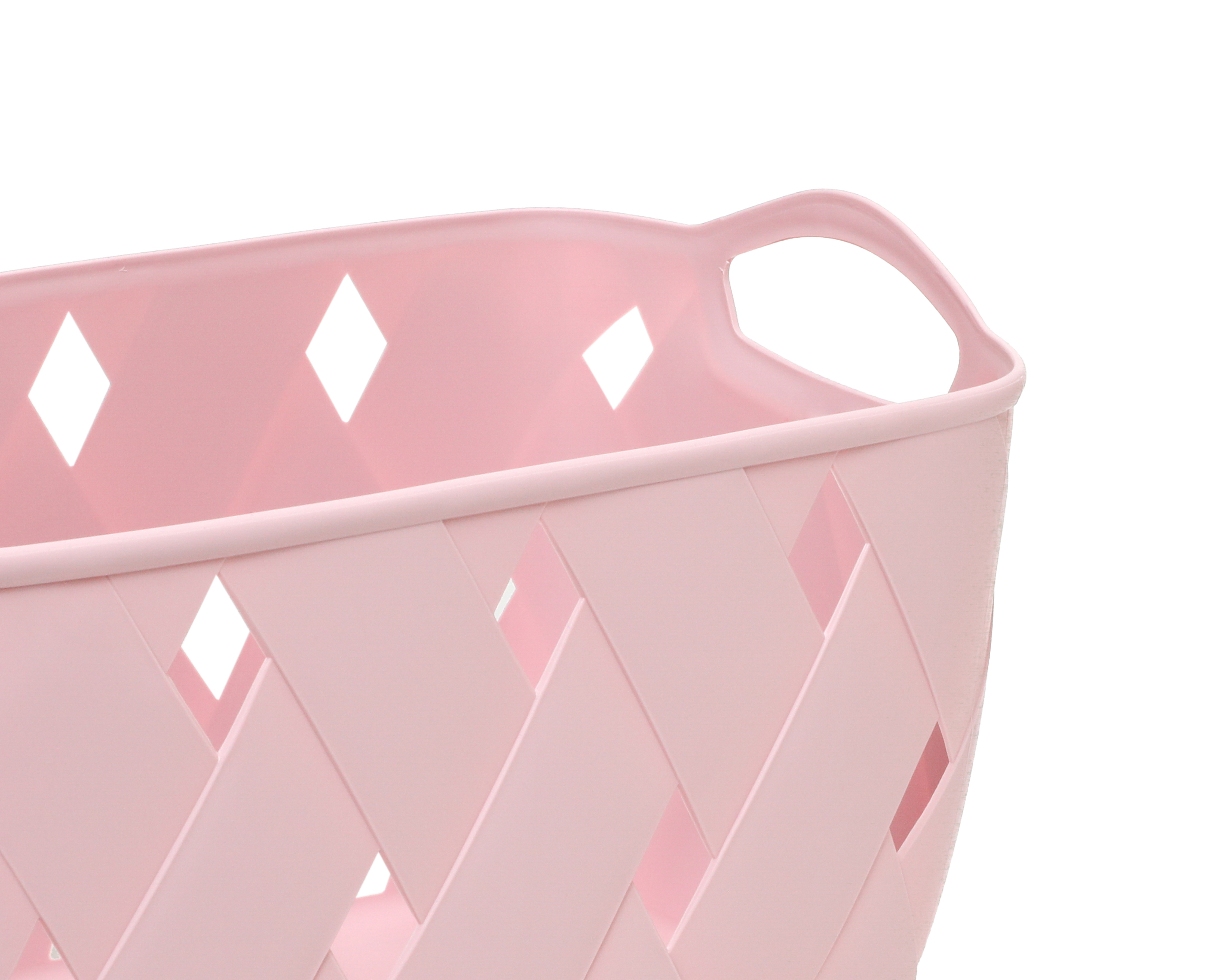 Foto 6 pulgar | Foto 5 | Canasta de Plástico Lana Rosa +Simple 3 Piezas