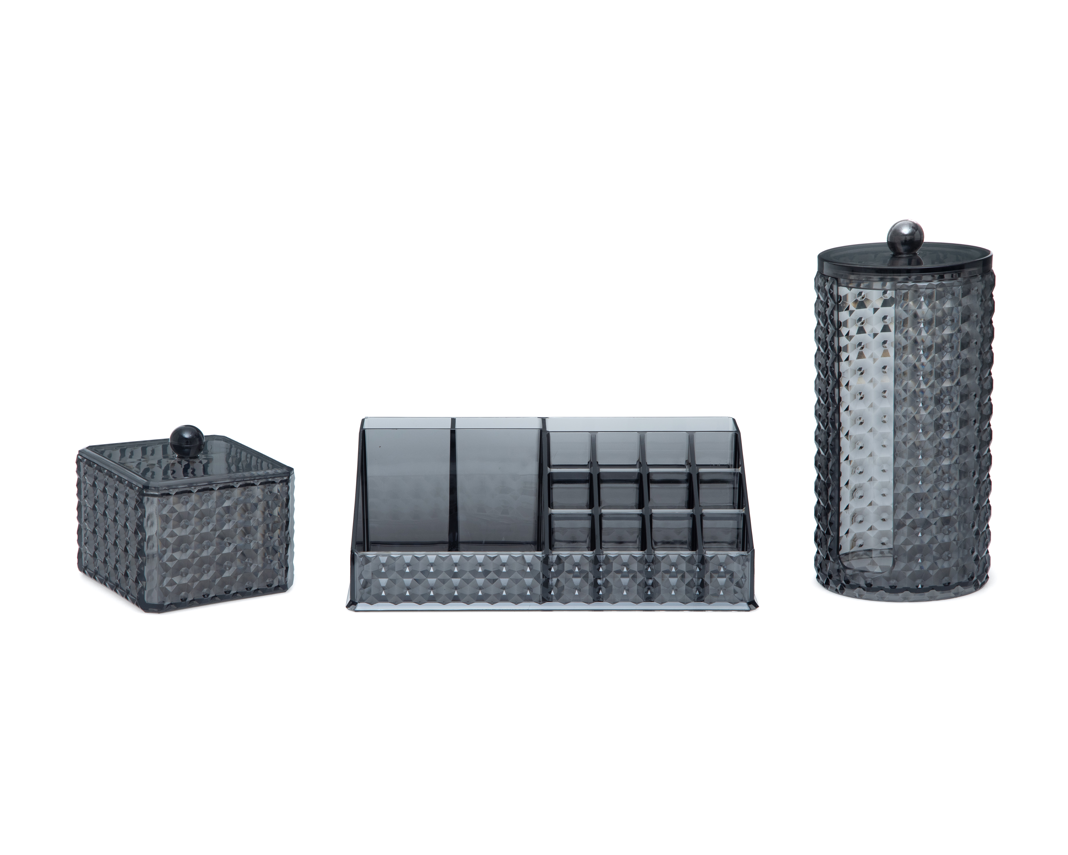 Organizador de Baño +Simple Negro 3 Piezas