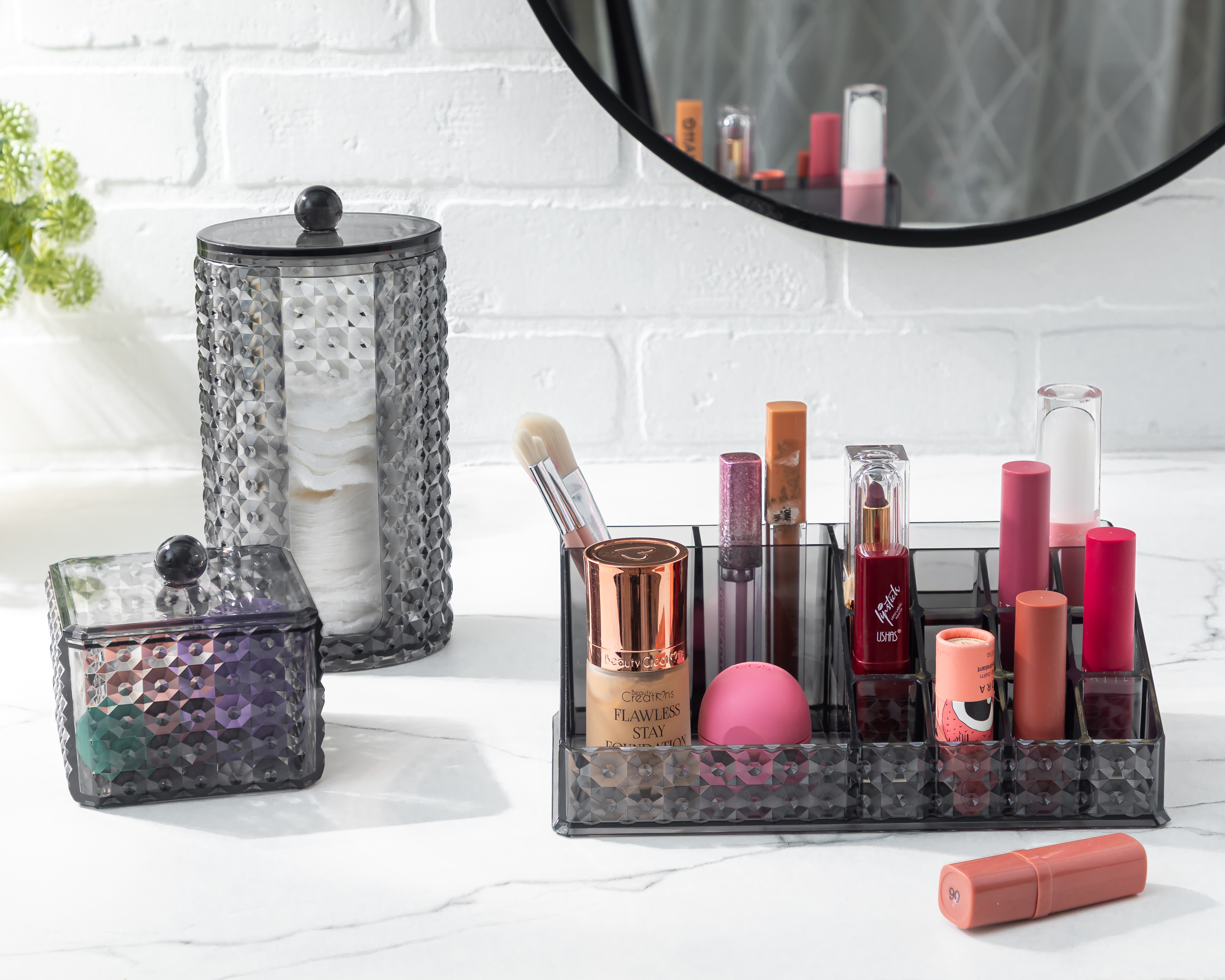 Foto 7 pulgar | Foto 6 | Organizador de Baño +Simple Negro 3 Piezas