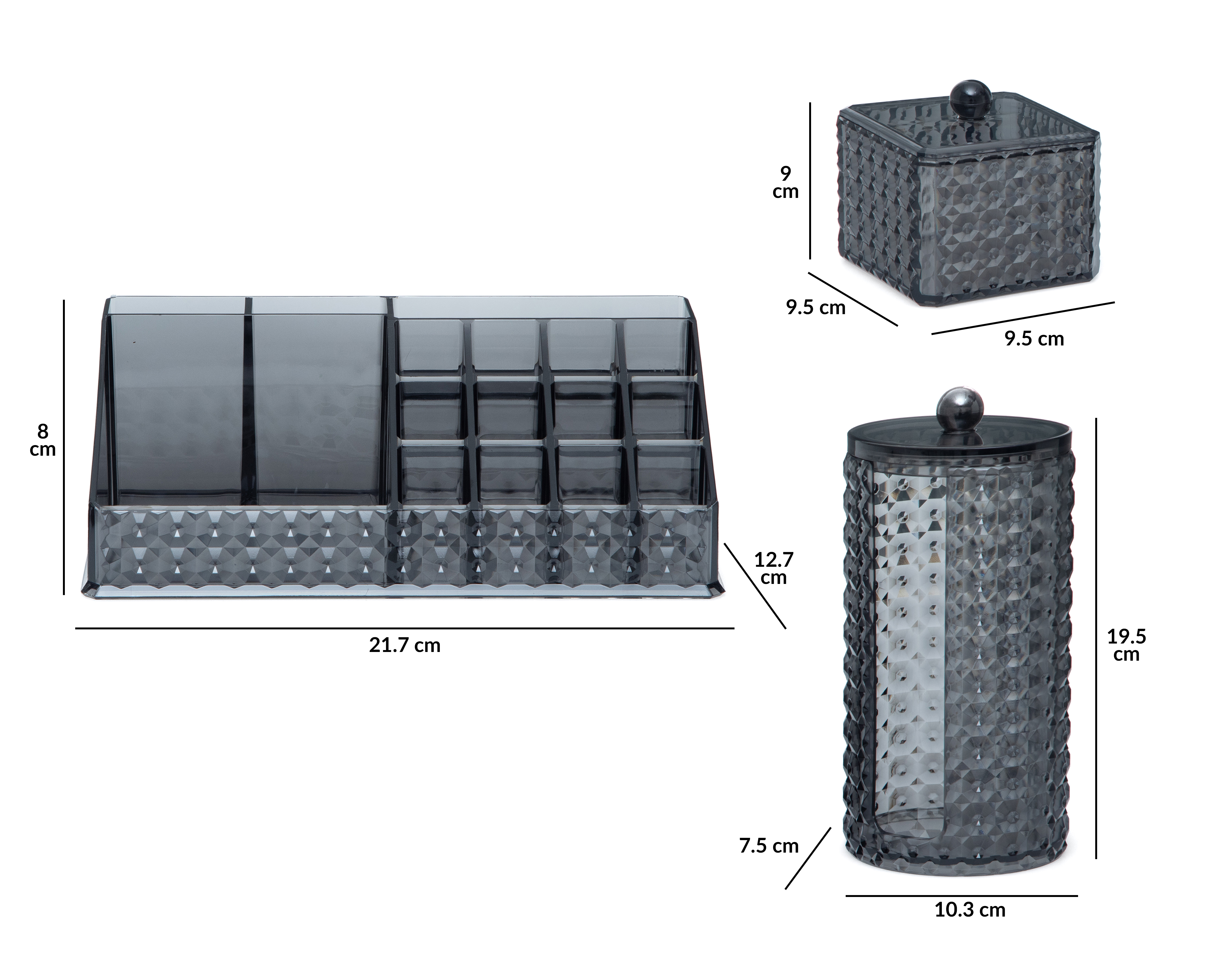 Foto 8 pulgar | Foto 7 | Organizador de Baño +Simple Negro 3 Piezas
