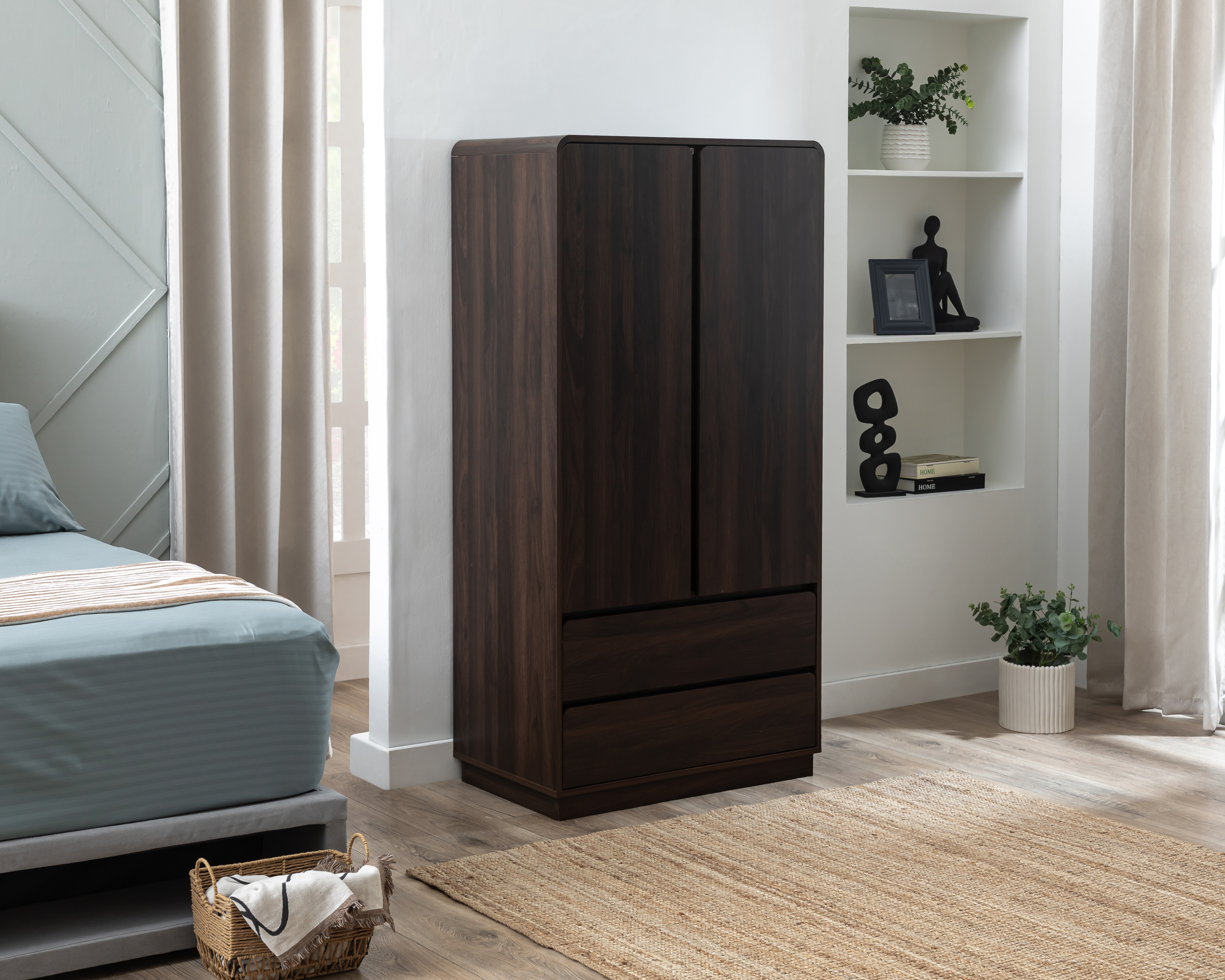 Ropero de Madera Ikal Ander Café 161 cm