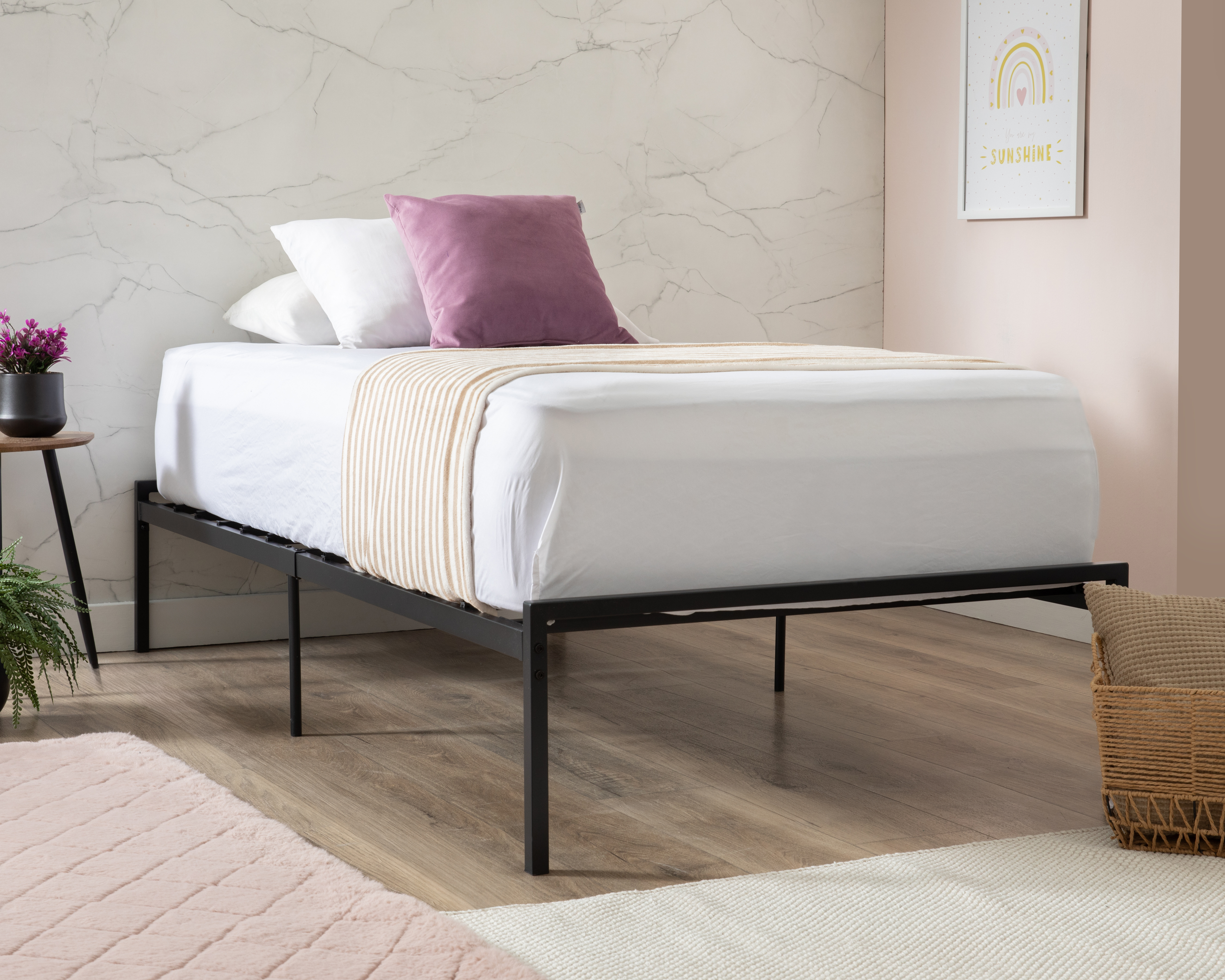 Base para Cama Individual Vivian de Metal