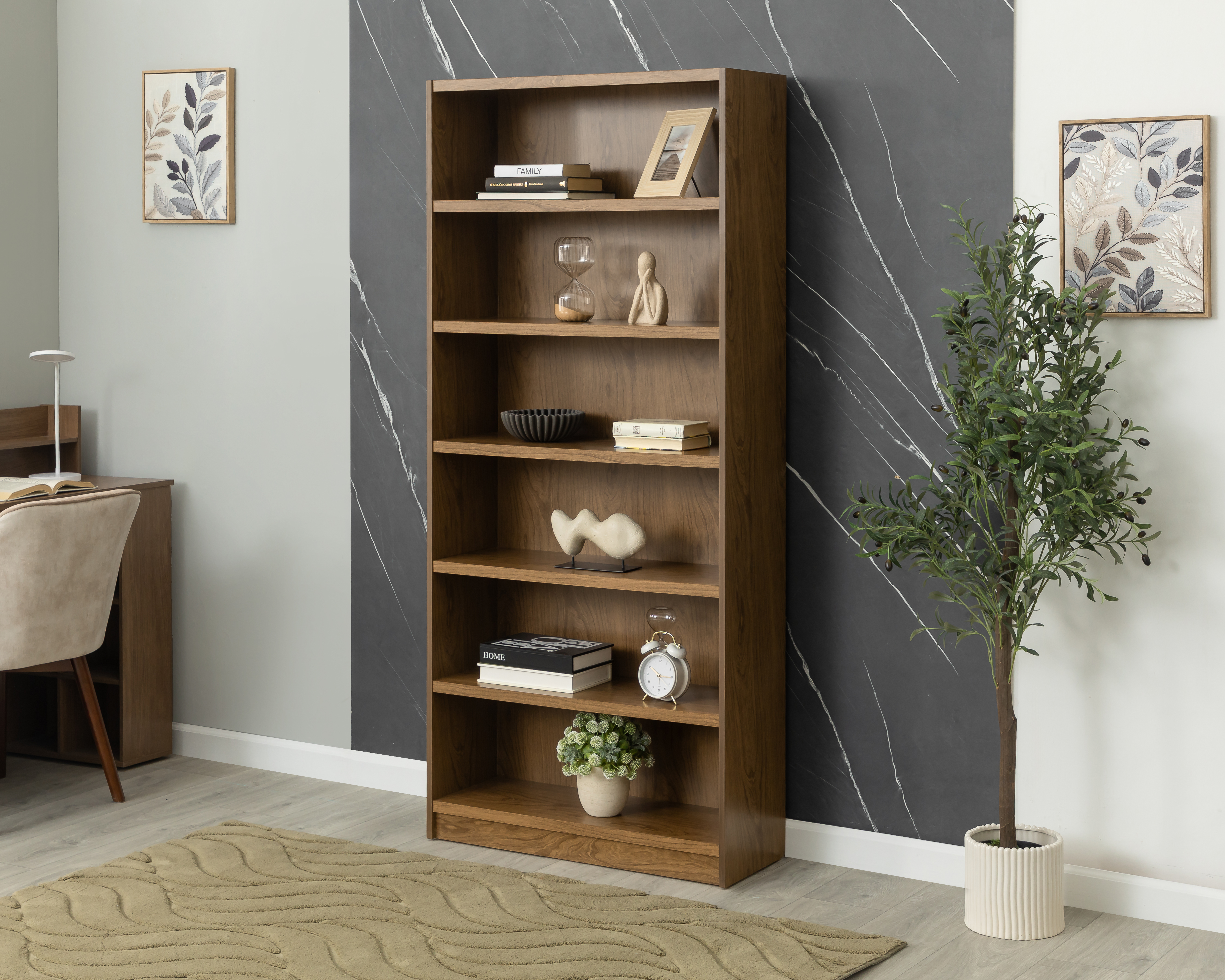 Librero Hamilton Nogal